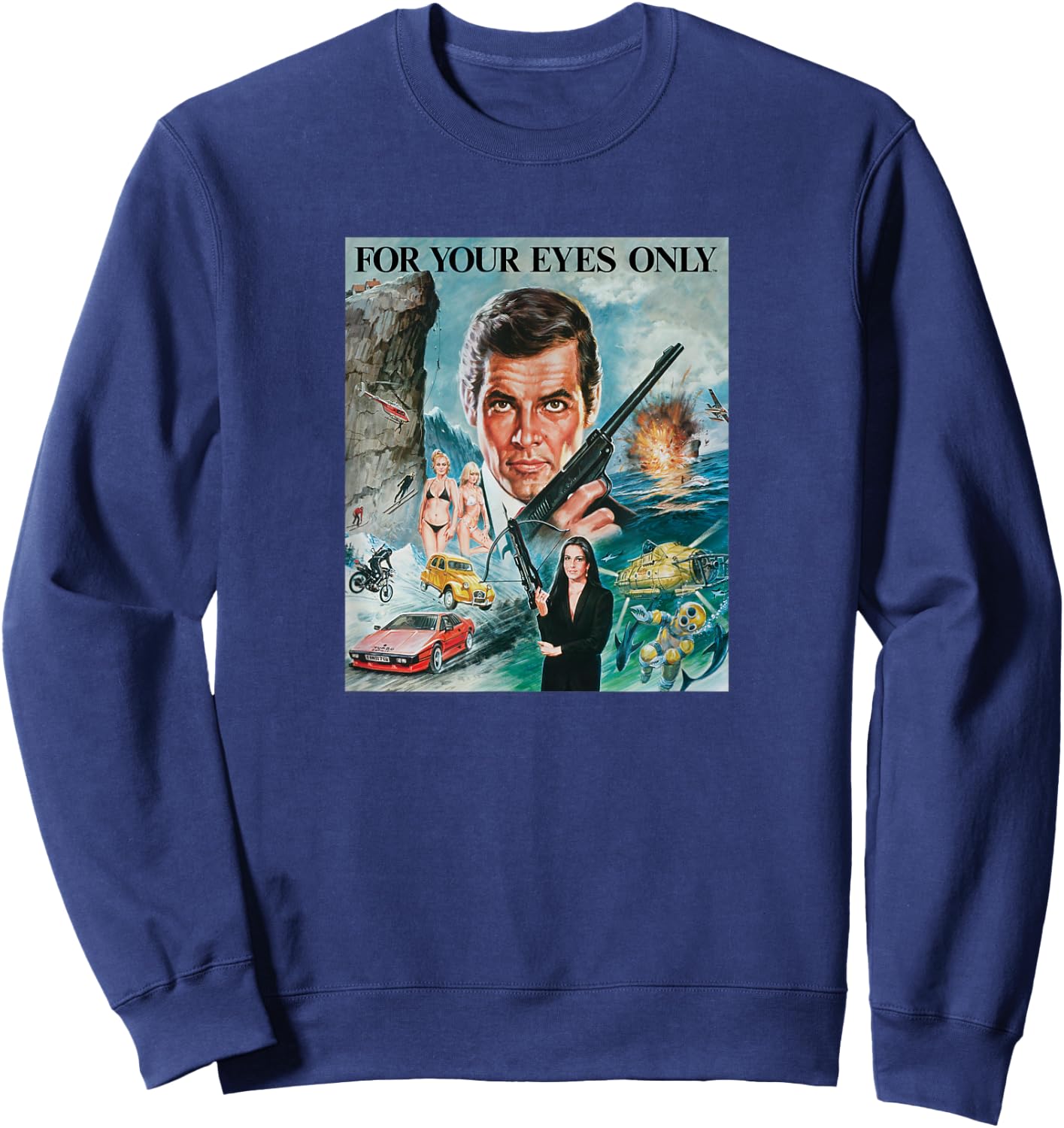 Official James Bond 007 for Your Eyes Only Sweatshirt - Sweatshirt | Navy