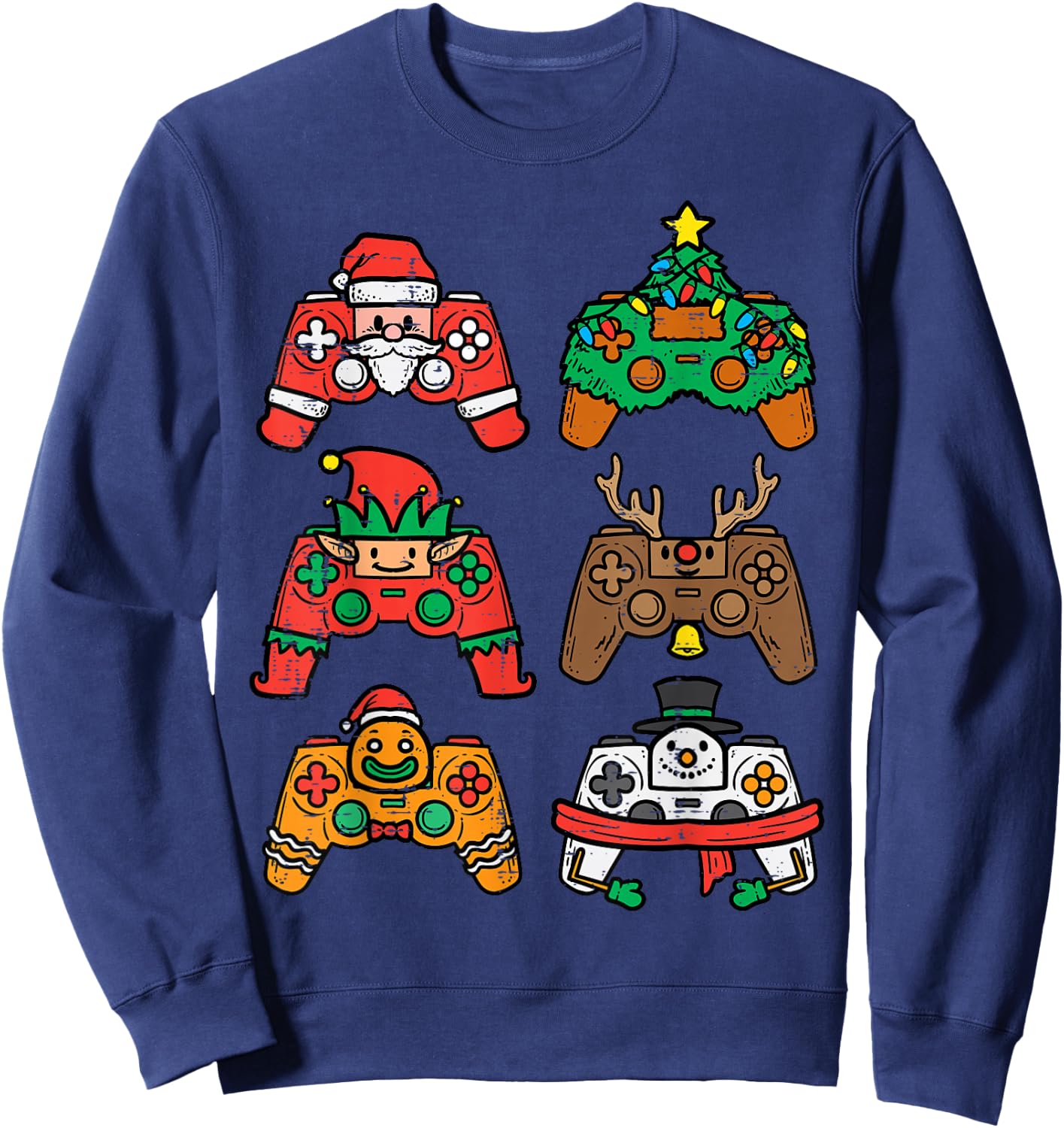 Christmas Gamer Controller Xmas Gaming Men Boys Kids Youth Sweatshirt - Sweatshirt | Navy