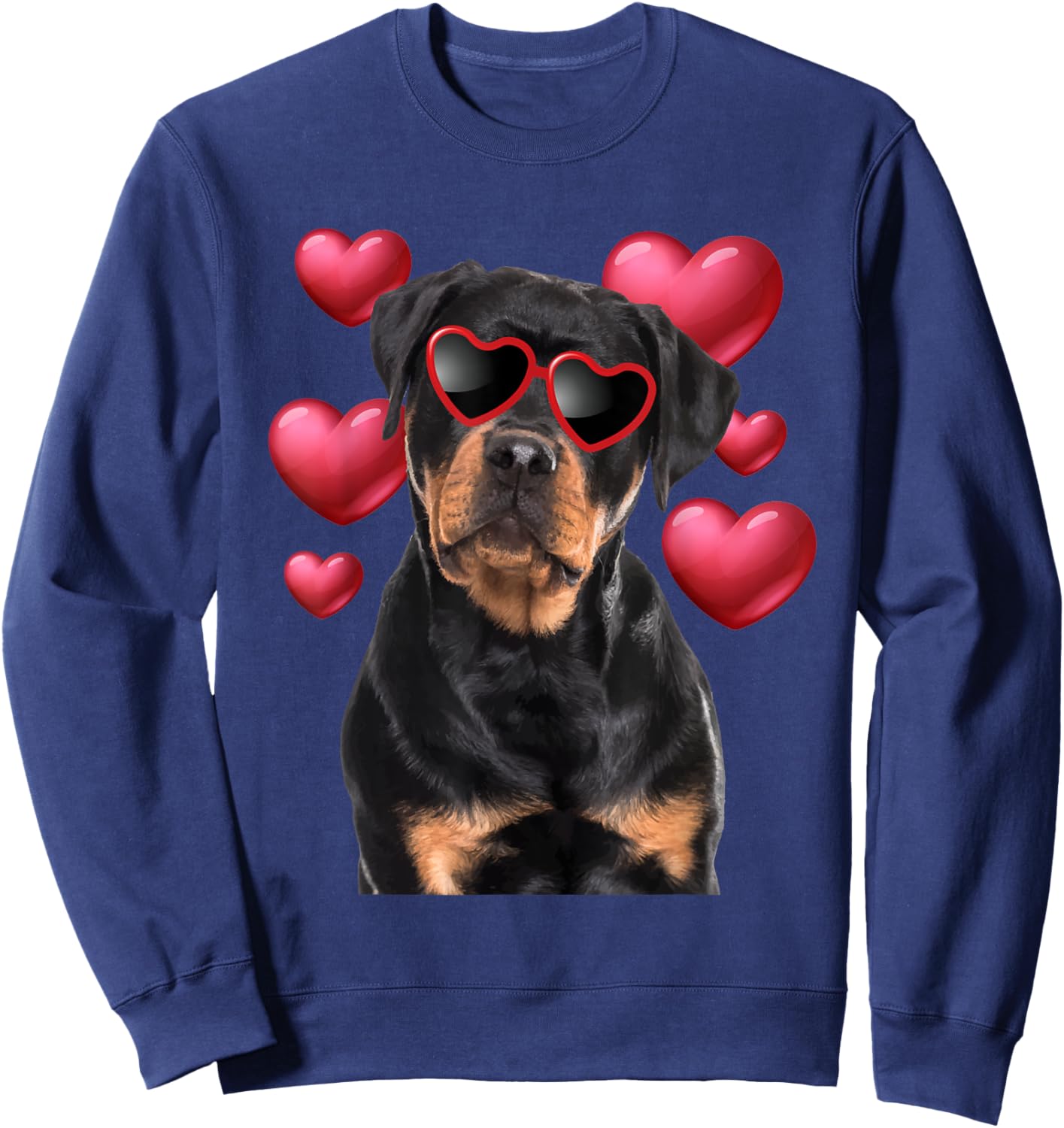 Valentines Rottweiler - Dog Breeder Puppy Lover Sweatshirt - Sweatshirt | Navy