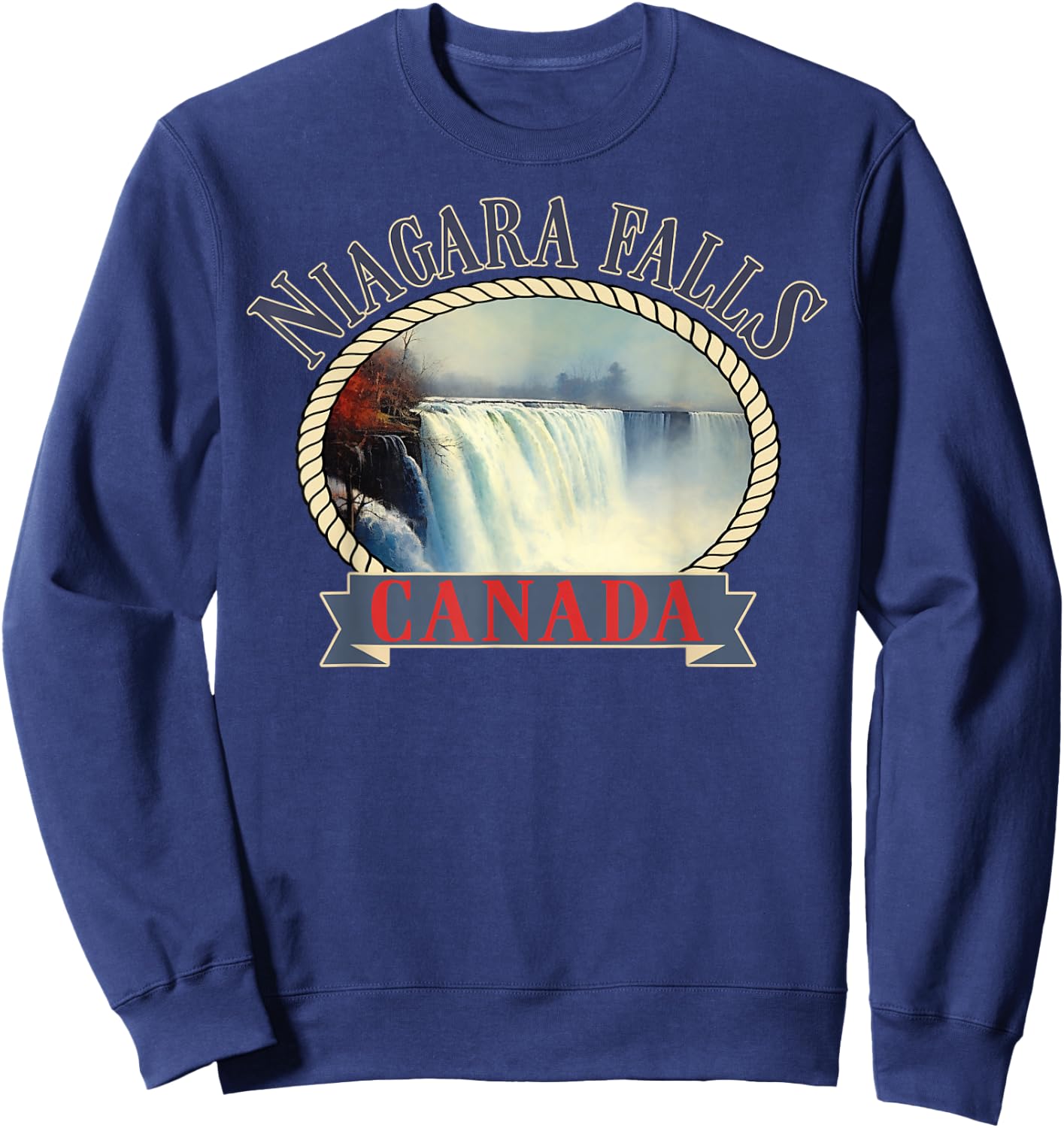 Niagara Falls Canada USA Nature river Sweatshirt - Sweatshirt | Navy