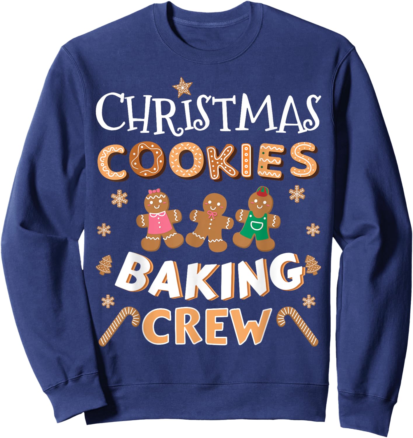 Christmas cookies baking crew for family xmas pajamas Sweatshirt - Sweatshirt | Navy