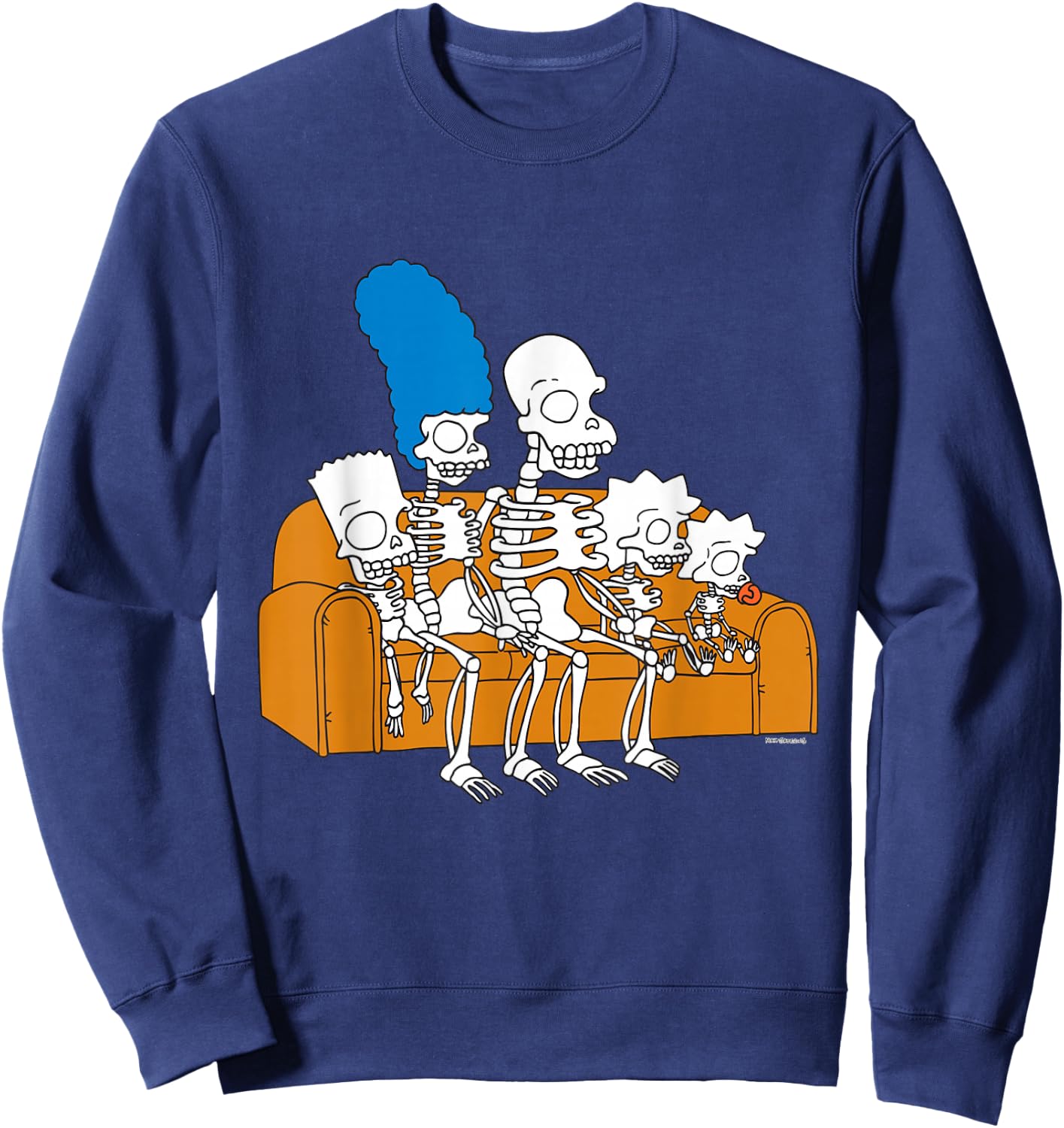 The Simpsons Skeletons Treehouse of Horror Couch Gag Sweatshirt - Sweatshirt | Navy