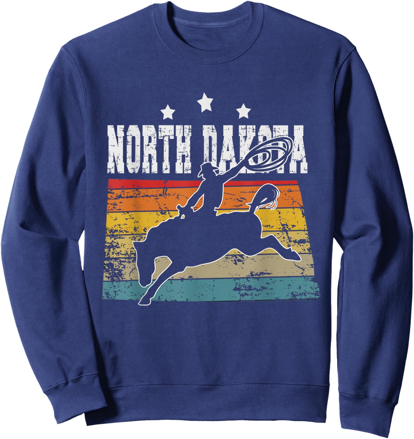 Vintage North Dakota Rodeo Sweatshirt - Sweatshirt | Navy
