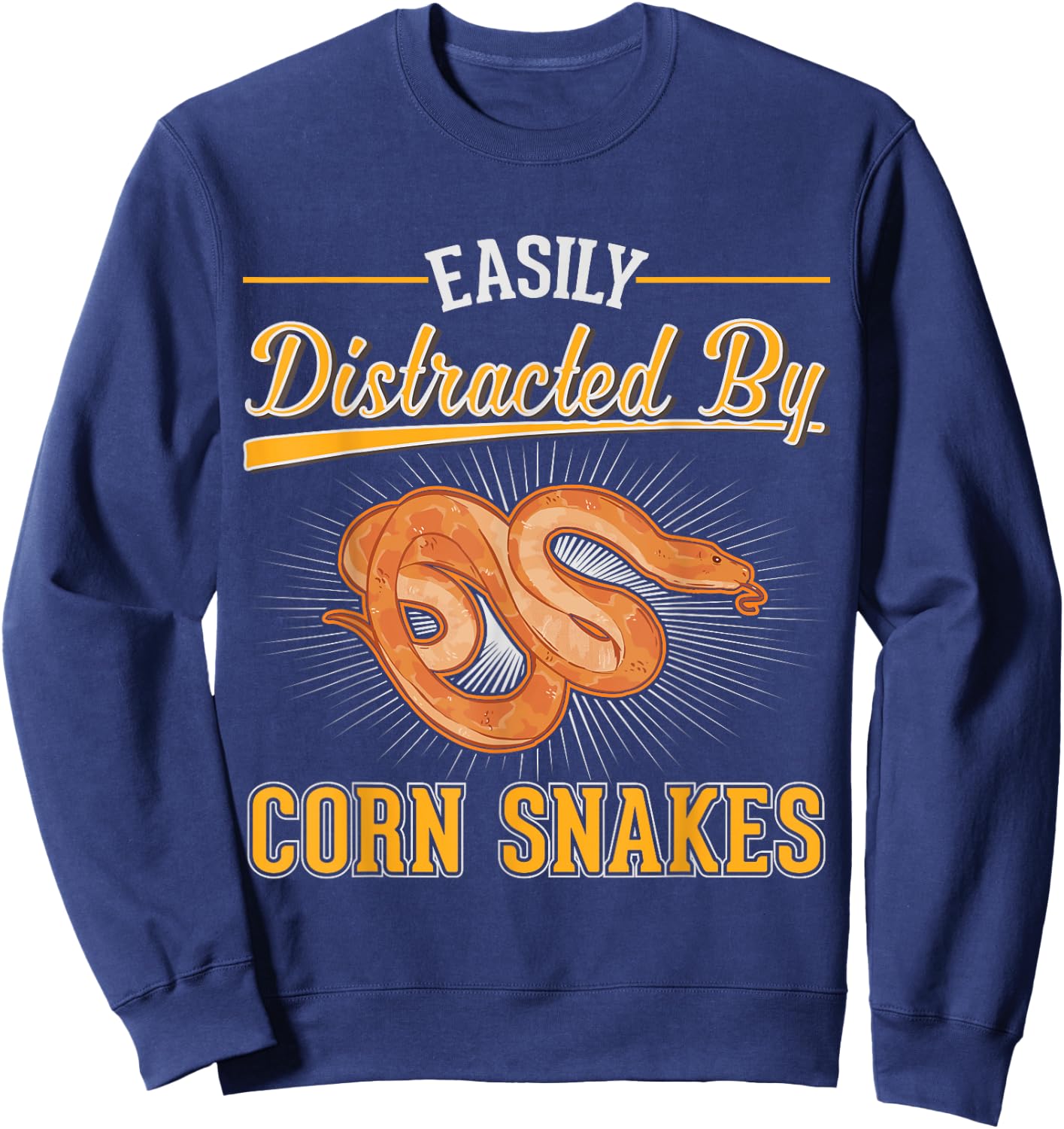 Easily distracted by Corn Snakes Sweatshirt - Sweatshirt | Navy