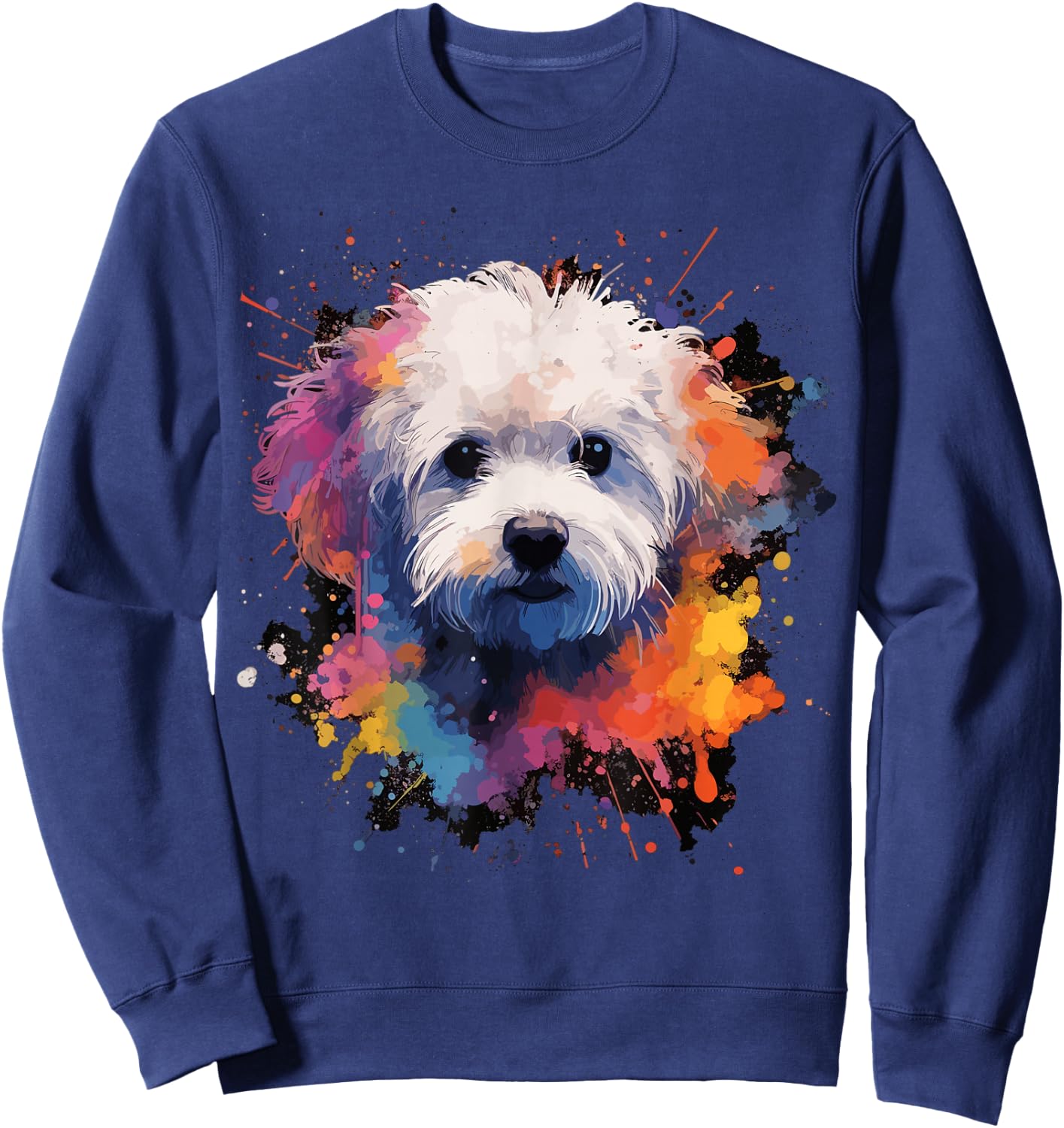 Bichon Frise Dog Sweatshirt - Sweatshirt | Navy