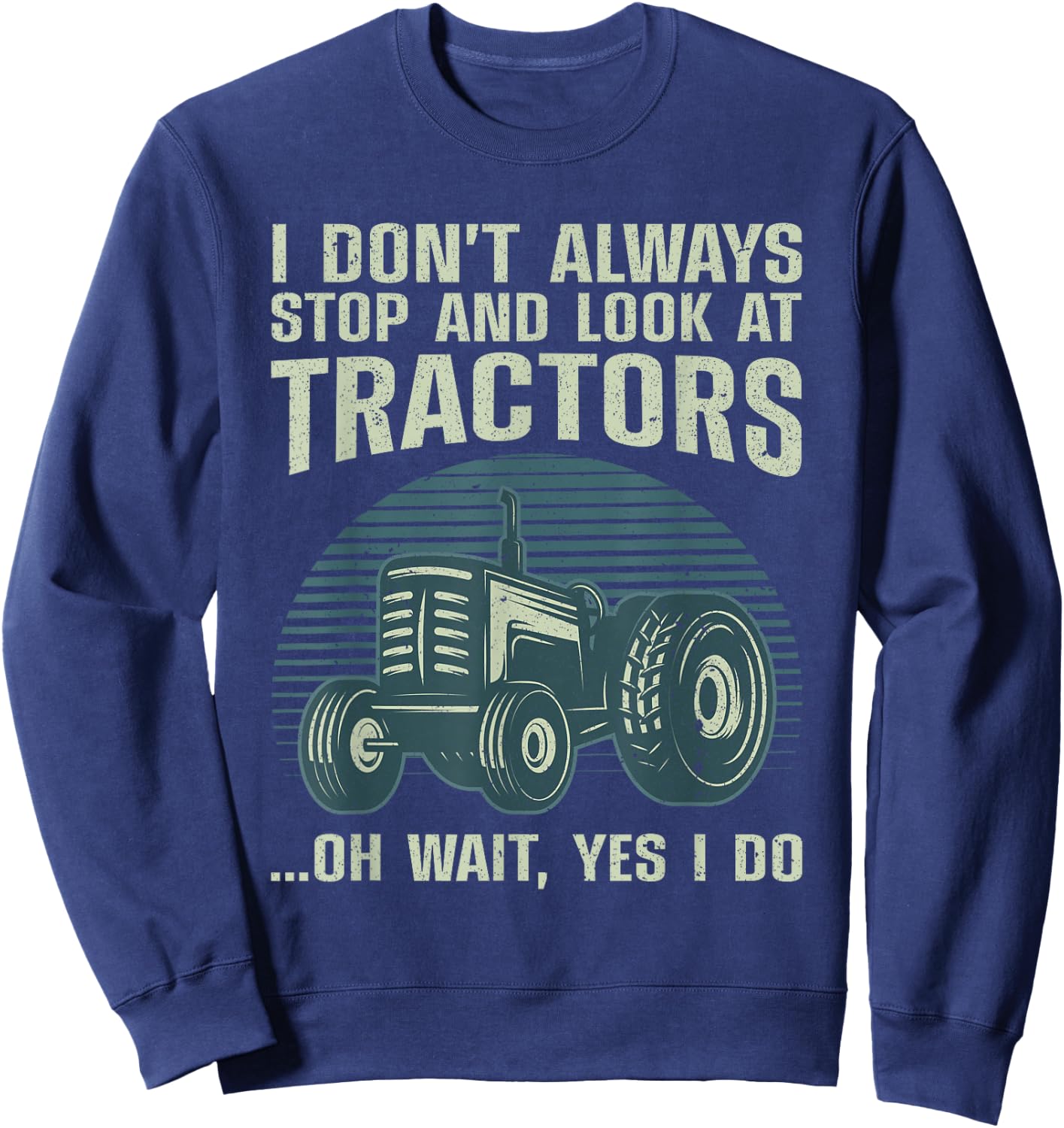 Cool Tractor Art Women Kids Farmer Farmtruck Farming Sweatshirt - Sweatshirt | Navy