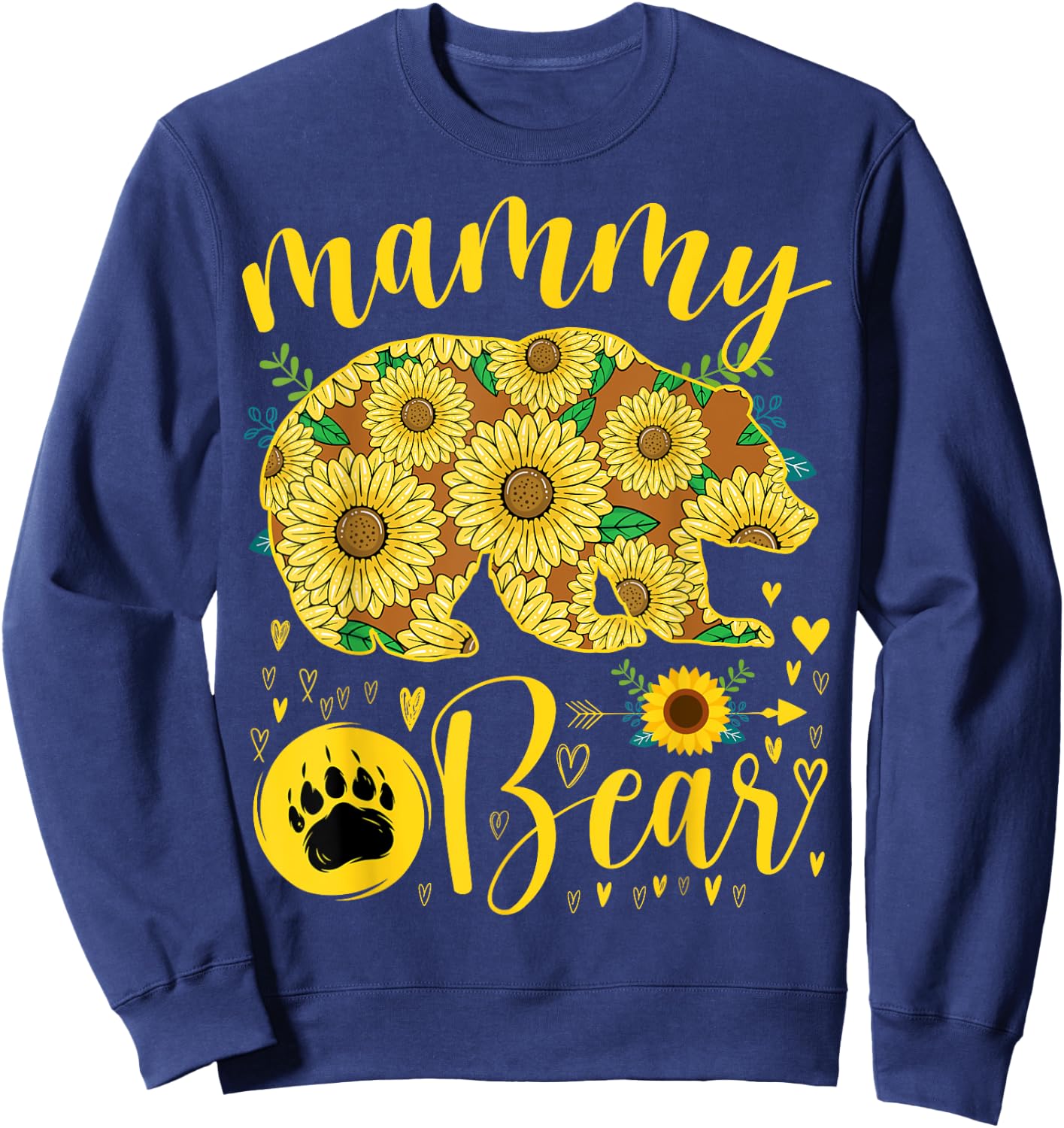 Mammy Bear Sunflower Grandma Mother's Day Party Sweatshirt - Sweatshirt | Navy
