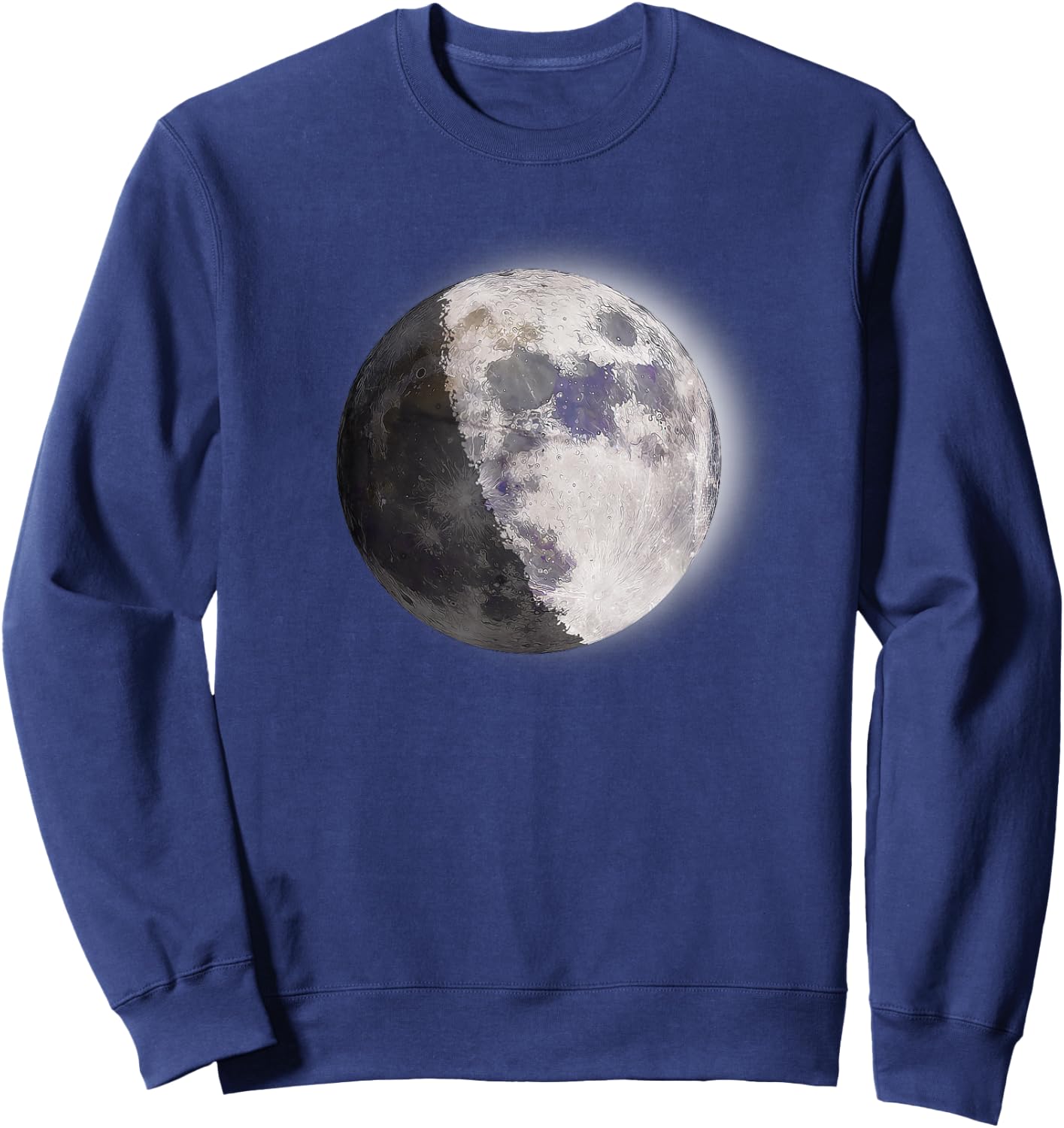 Waxing Gibbous Moon Phase, Full Moon, For Selenophiles Sweatshirt - Sweatshirt | Navy