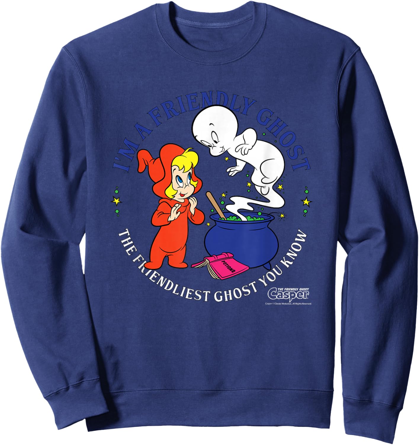 Casper the Friendly Ghost Halloween Friendliest Sweatshirt - Sweatshirt | Navy