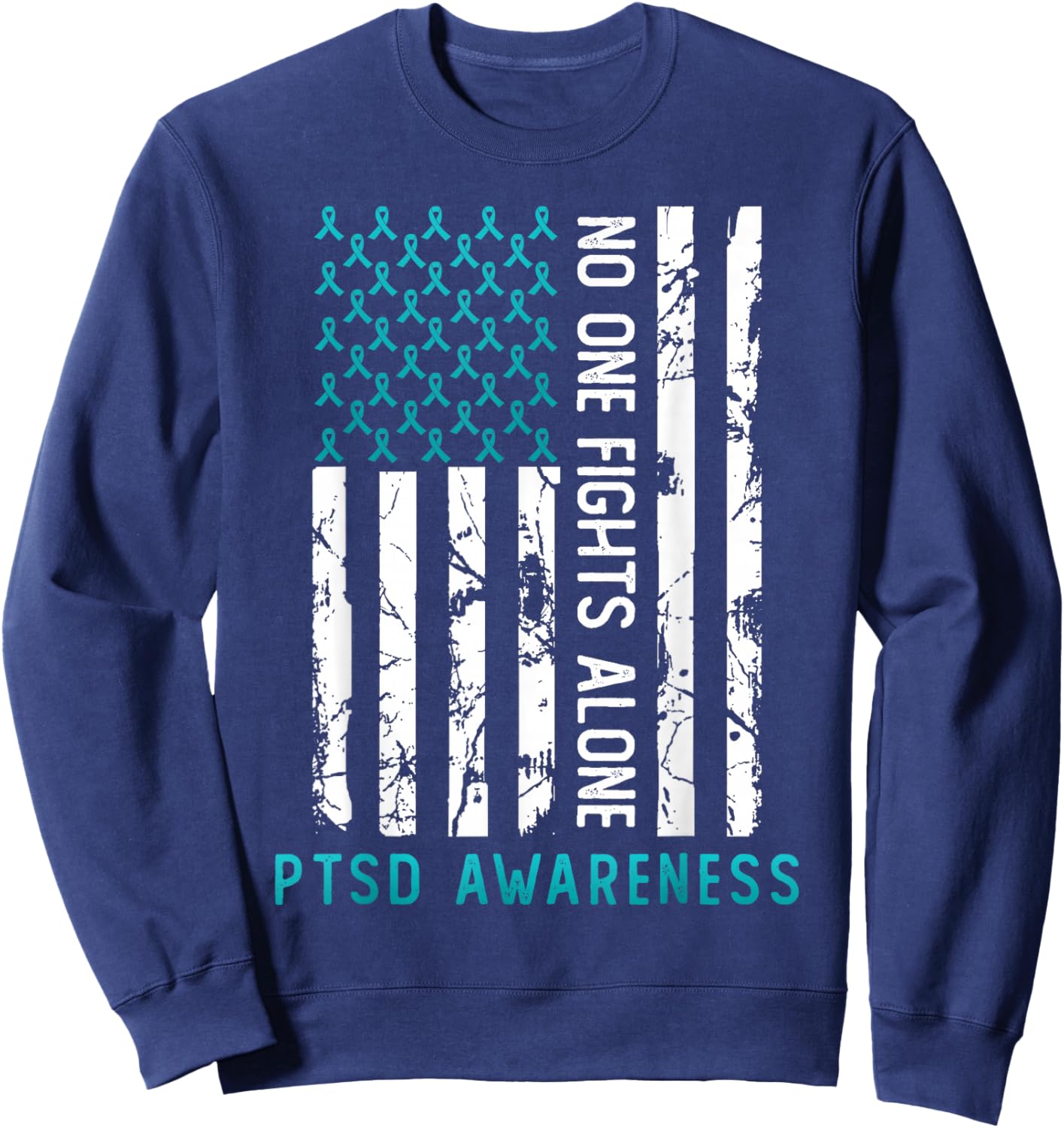 PTSD Post Traumatic Stress Disorder Awareness Support Sweatshirt - Sweatshirt | Navy