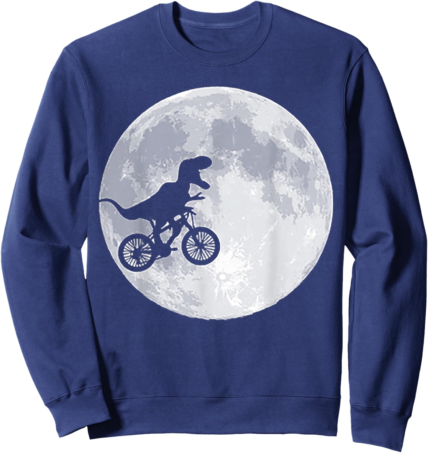 Dinosaur Bike and Moon Sweatshirt - Sweatshirt | Navy