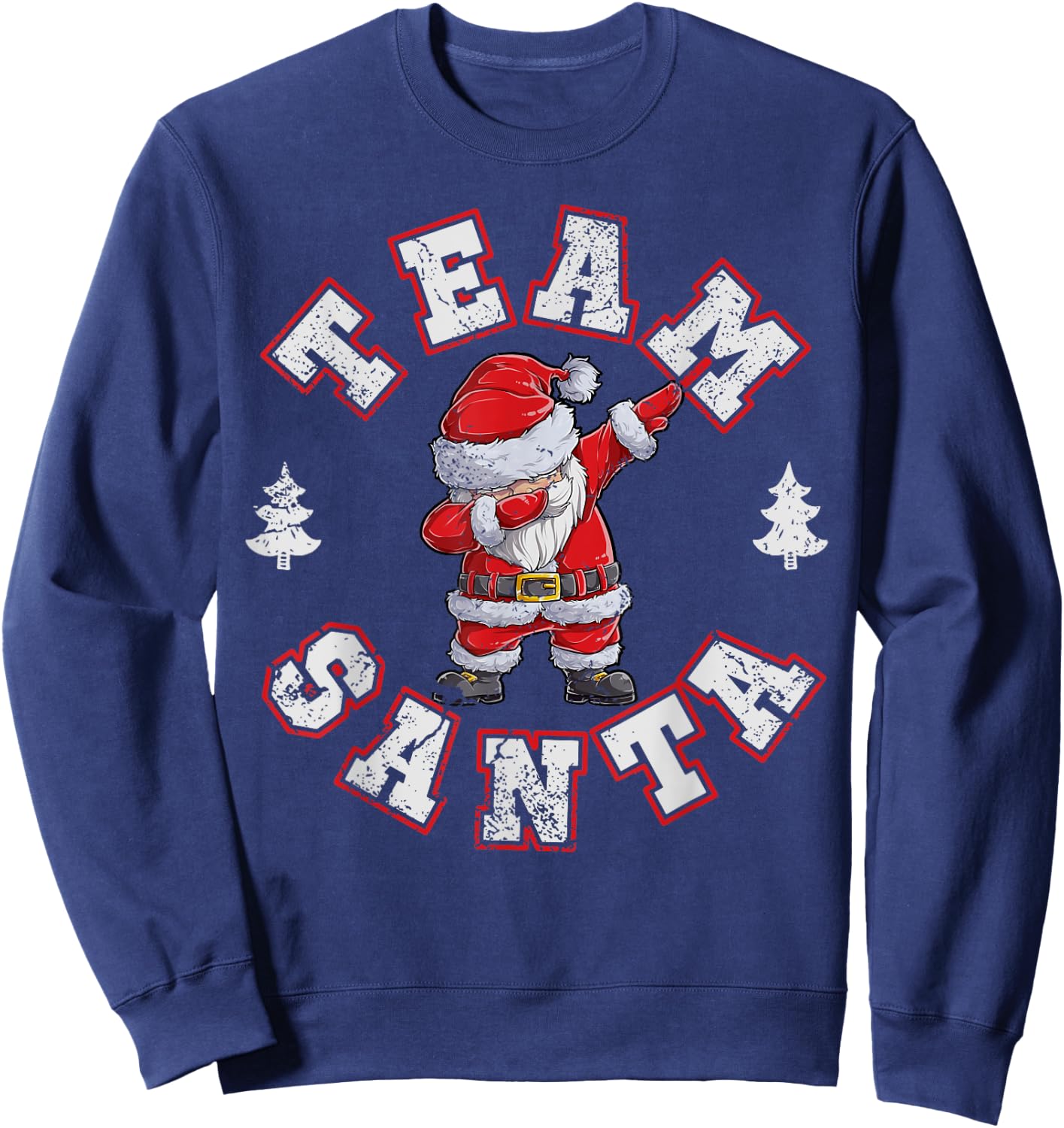 Team Santa Christmas Family Matching Pajamas Boys Xmas Dab Sweatshirt - Sweatshirt | Navy