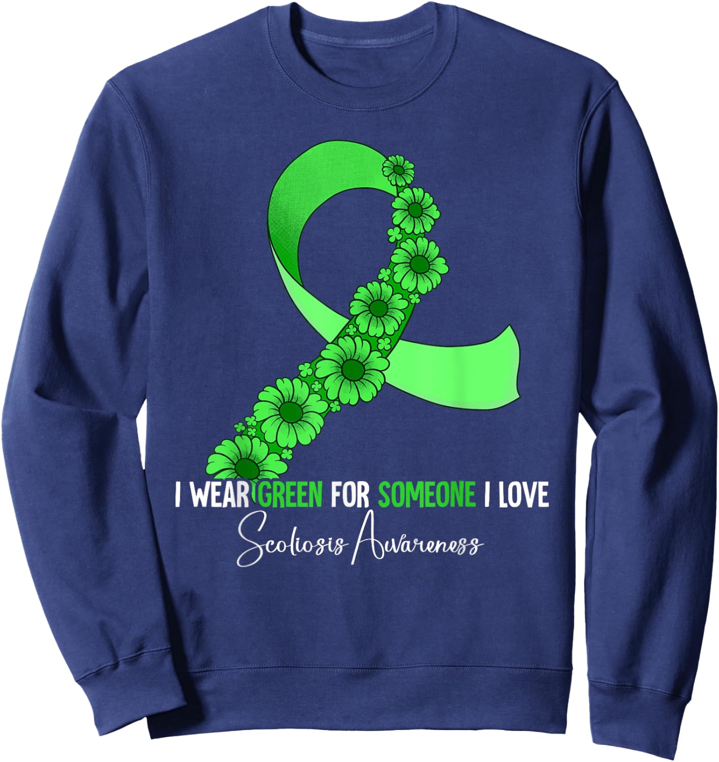 Scoliosis Awareness Sweatshirt - Sweatshirt | Navy