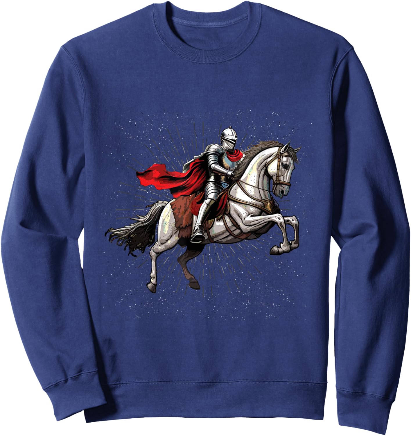 Cool Realistic Knight Renaissance Festival Joust Jousting Sweatshirt - Sweatshirt | Navy