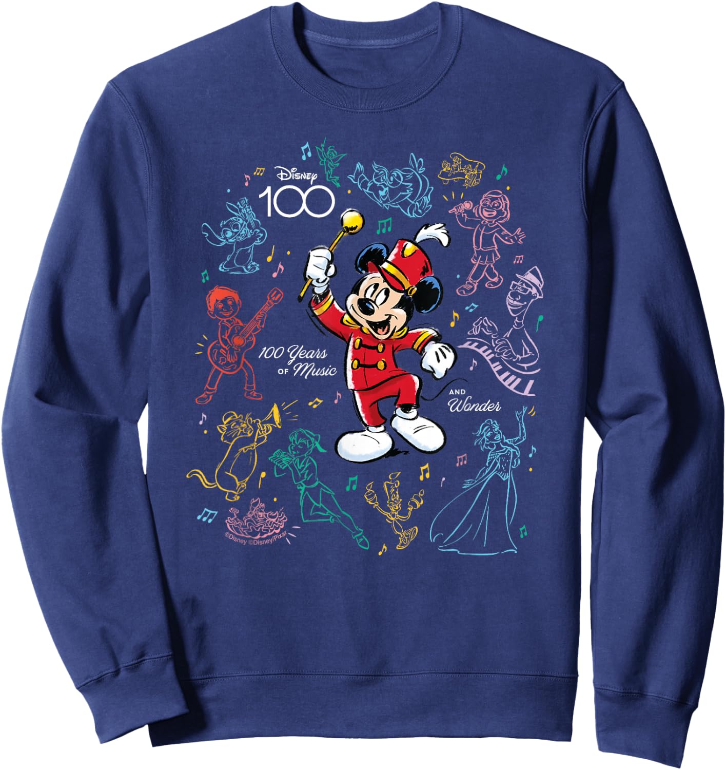 Disney 100 Years of Music and Wonder Mickey’s Music D100 Sweatshirt - Sweatshirt | Navy