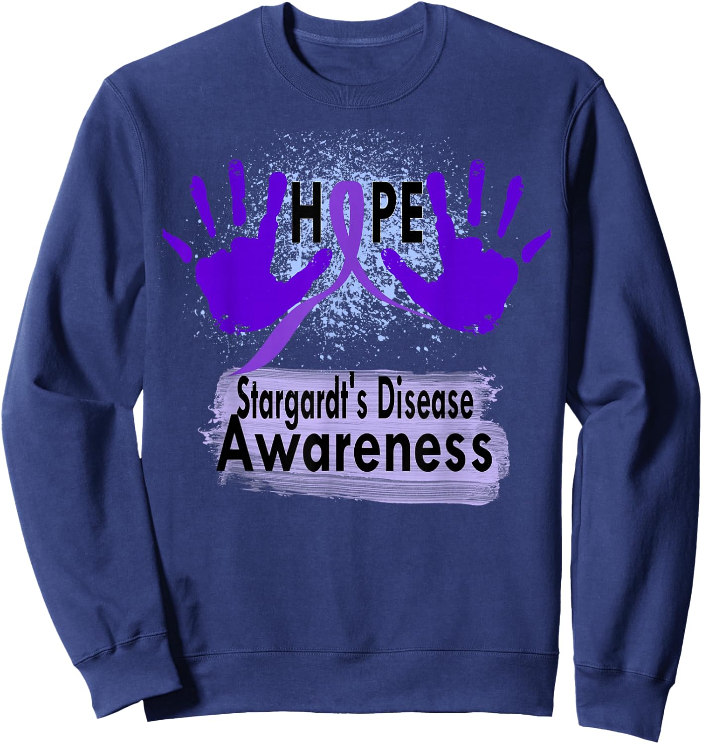 stargardt's Disease Awareness Sweatshirt - Sweatshirt | Navy