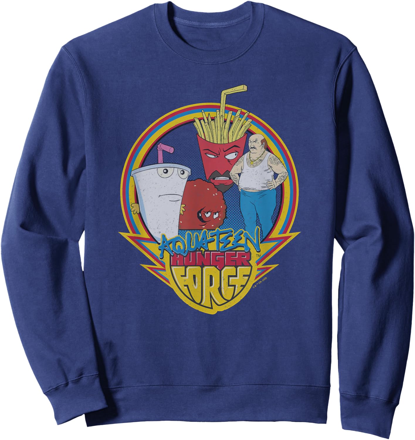Aqua Teen Hunger Force Group Shot Box Up Sweatshirt - Sweatshirt | Navy