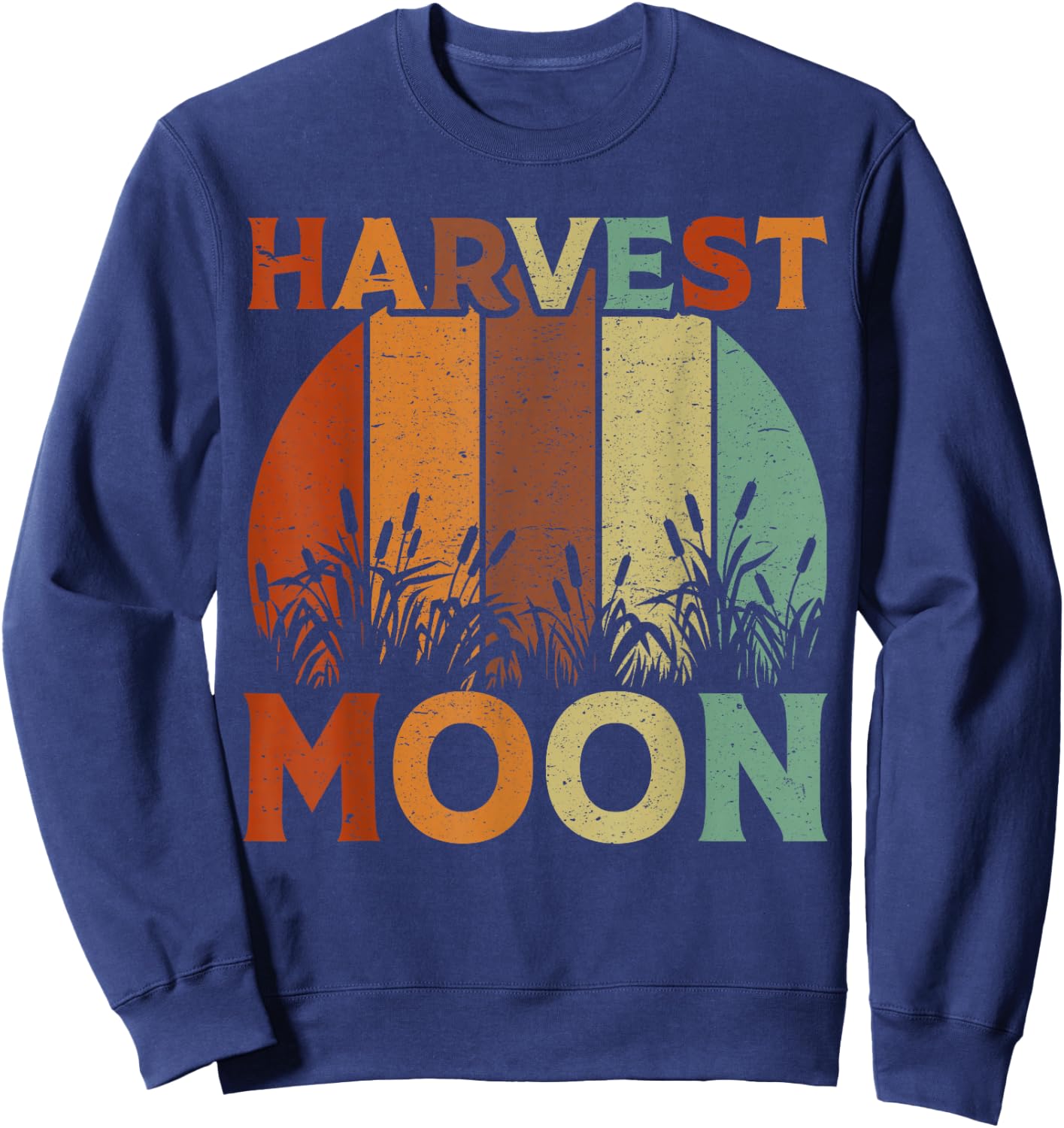 Vintage Harvest Moon Shirts, Autumn Fall Sweatshirt - Sweatshirt | Navy