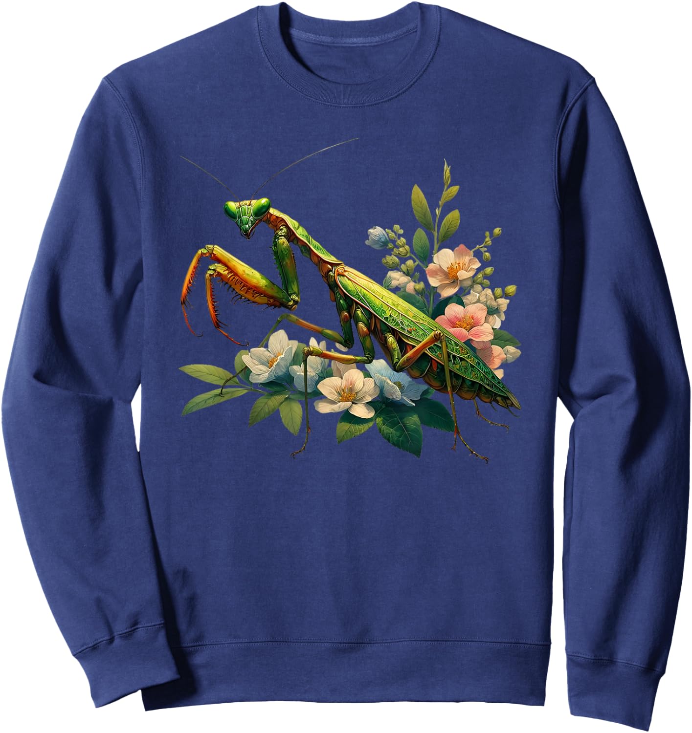Beautiful Insect Art - Praying Mantis Sweatshirt - Sweatshirt | Navy