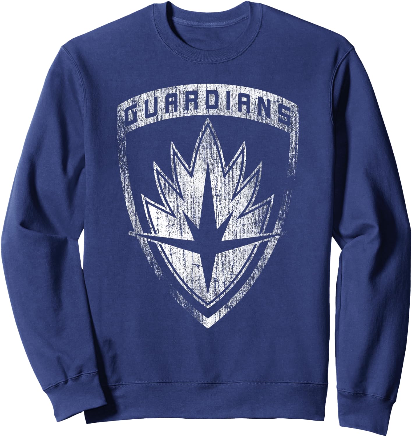 Marvel Guardians of The Galaxy Classic Badge Distressed Logo Sweatshirt - Sweatshirt | Navy
