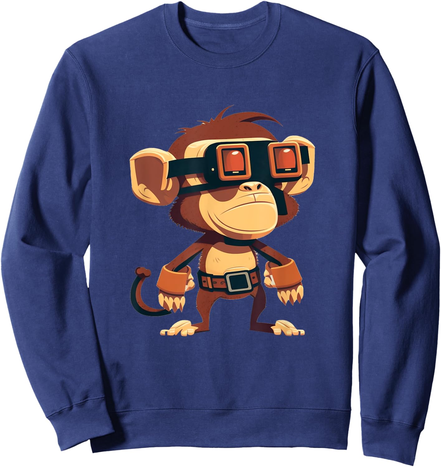 VR Developer Monkey VR Gamer Virtual Reality VR Gaming Sweatshirt - Sweatshirt | Navy