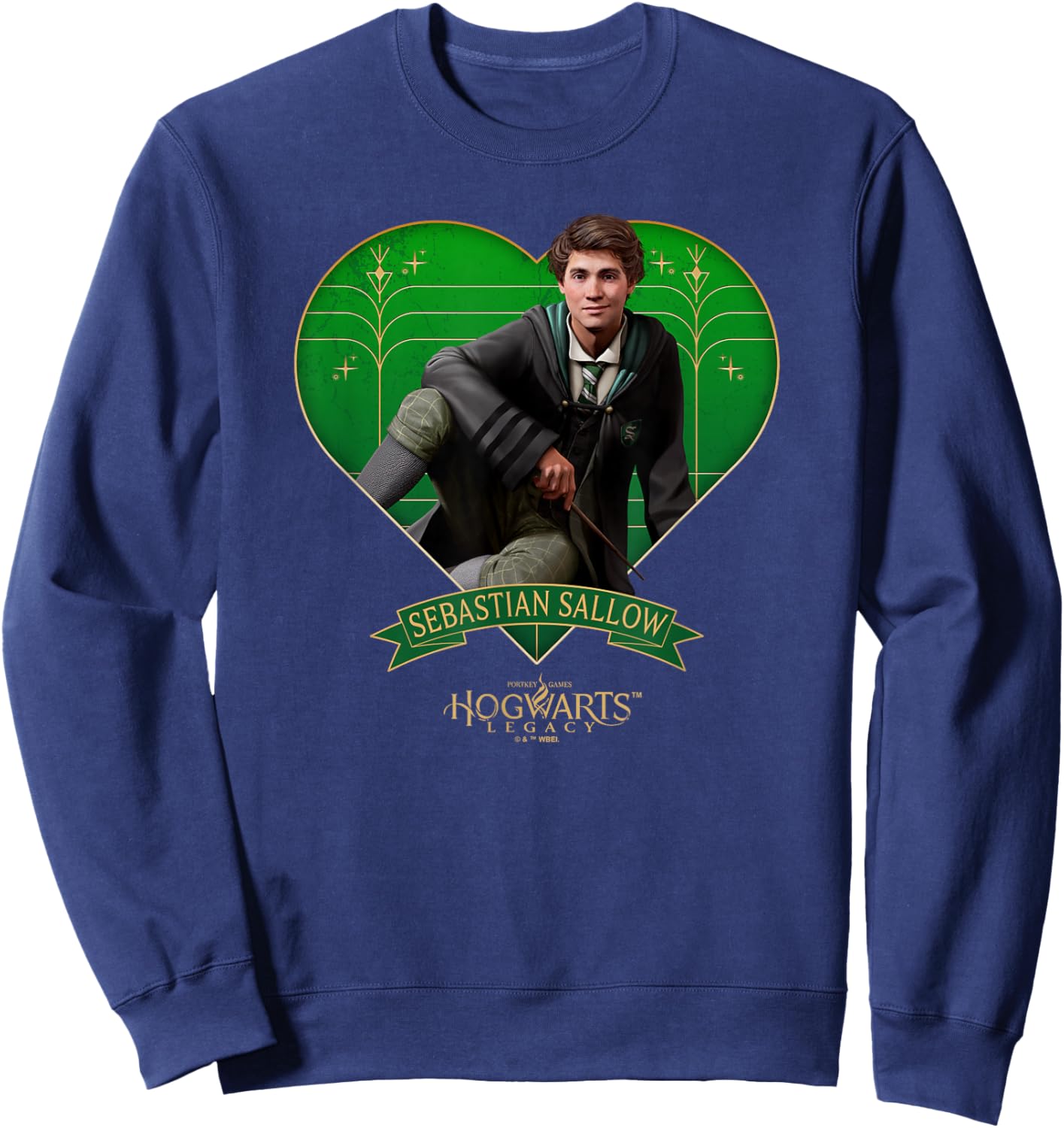 Harry Potter Hogwarts Legacy Sebastian Sallow Heart Sweatshirt - Sweatshirt | Navy