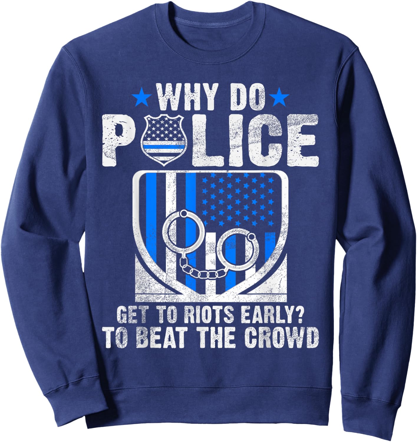 Funny Police Sweatshirt - Sweatshirt | Navy