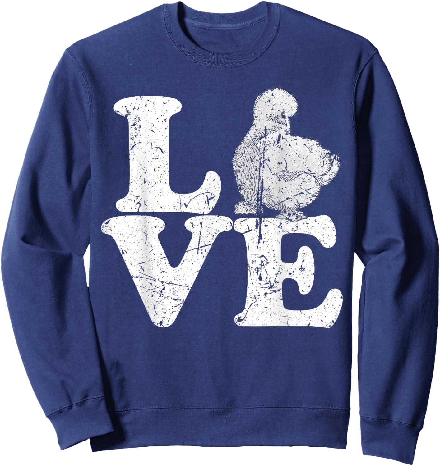 Love Silkies Silky Chickens Silkie Chicken Sweatshirt - Sweatshirt | Navy