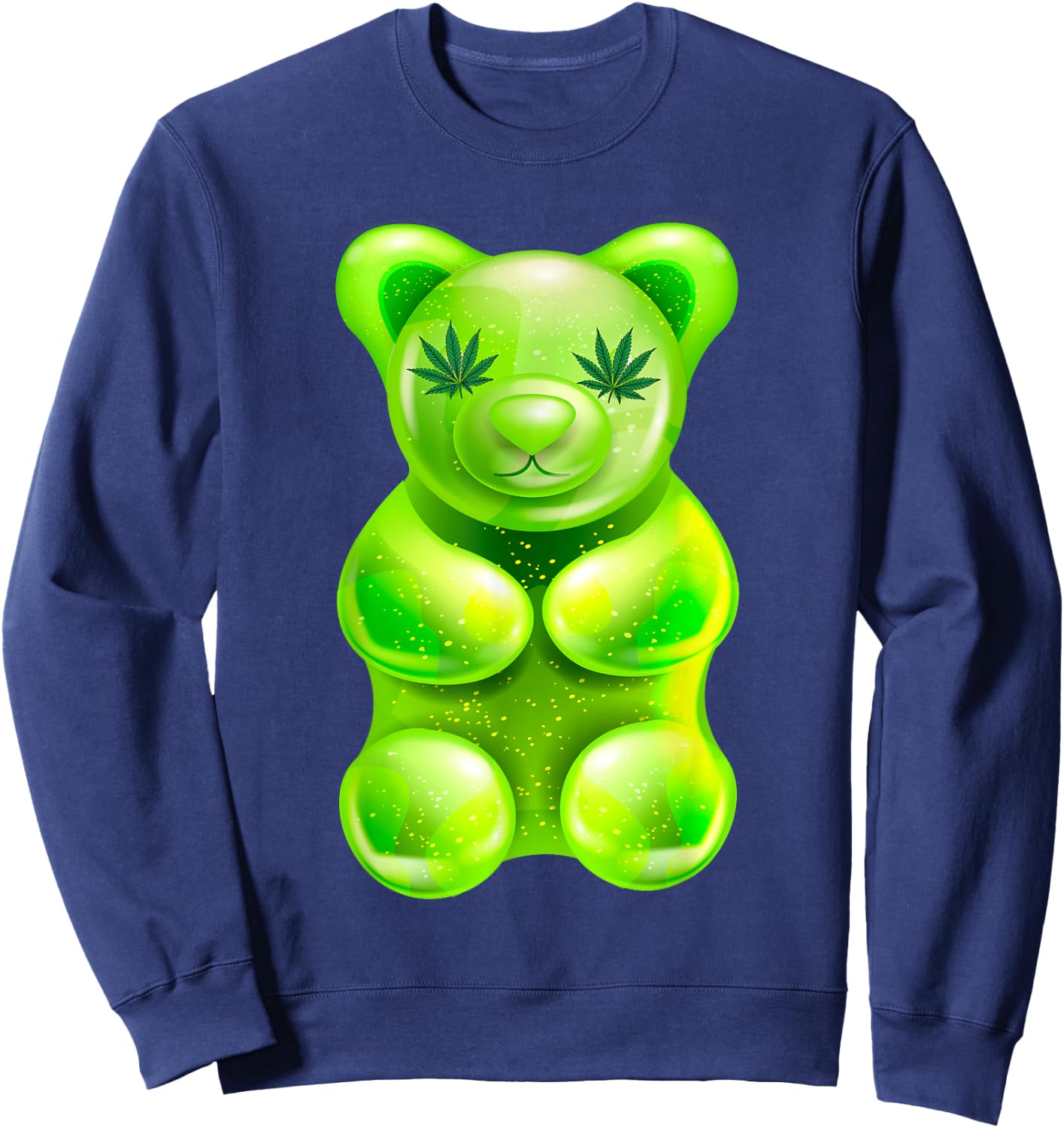 Funny Bear Edibles Weed 420 Sweatshirt - Sweatshirt | Navy