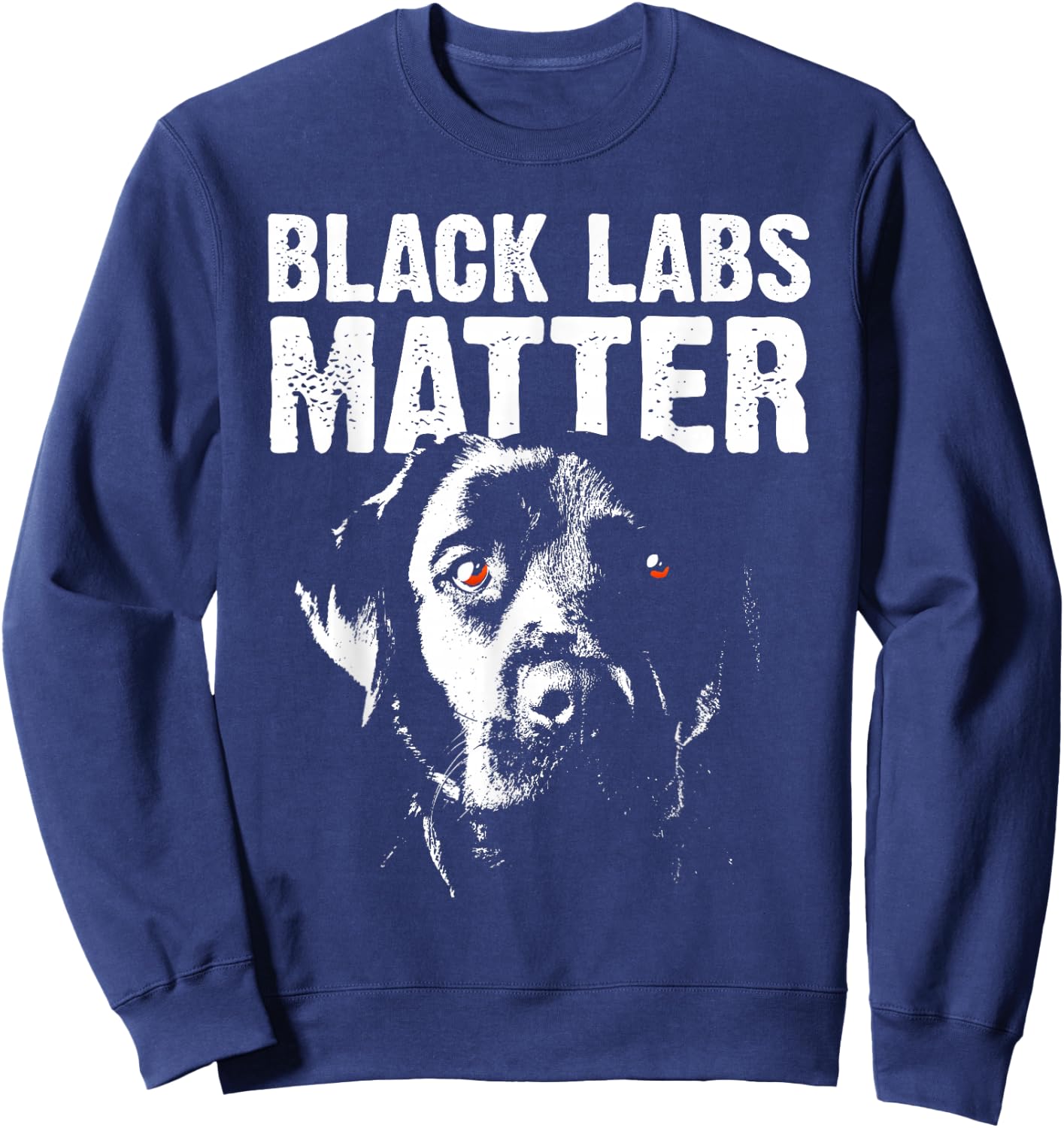 Cool Labrador Women Black Labs Matter Service Animal Sweatshirt - Sweatshirt | Navy