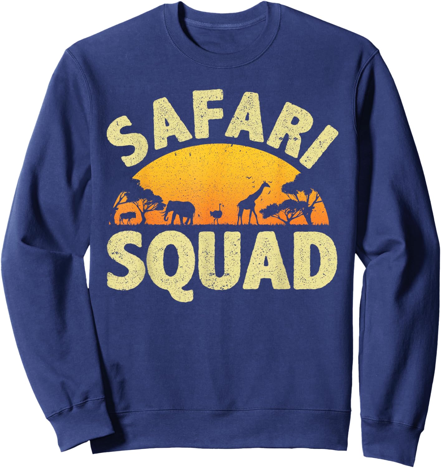 Cool Safari Squad Women Zoo Animal African Jungle Sweatshirt - Sweatshirt | Navy