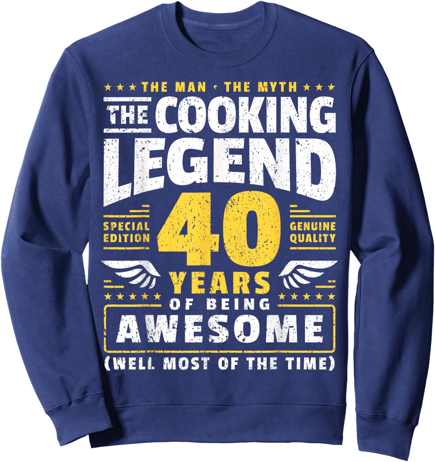 40th Birthday Cook 40 Years Old Chef Sweatshirt - Sweatshirt | Navy