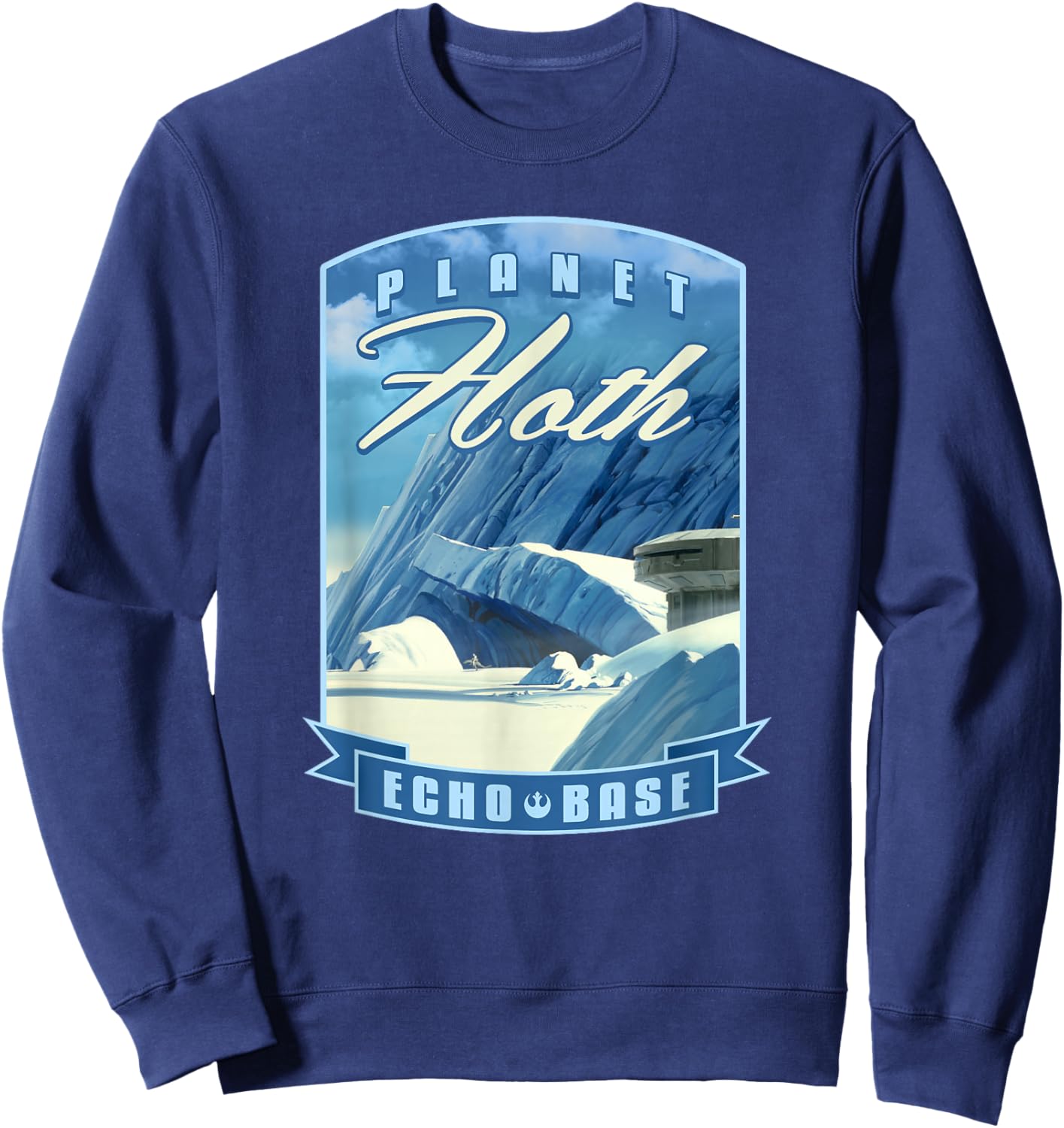 Star Wars Planet Hoth Echo Base Landscape Sweatshirt - Sweatshirt | Navy