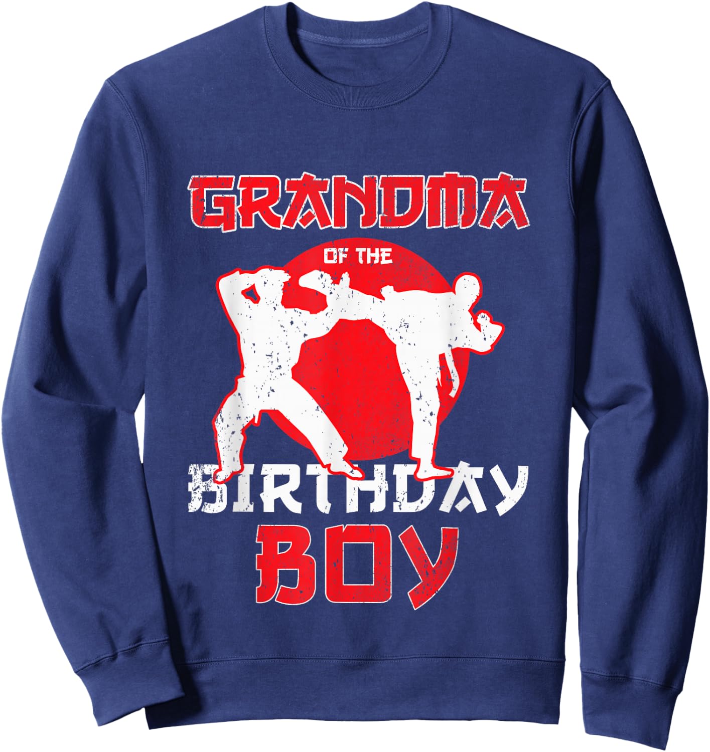 Grandma Of The Birthday Karate Taekwondo Boy Martial Arts Sweatshirt - Sweatshirt | Navy