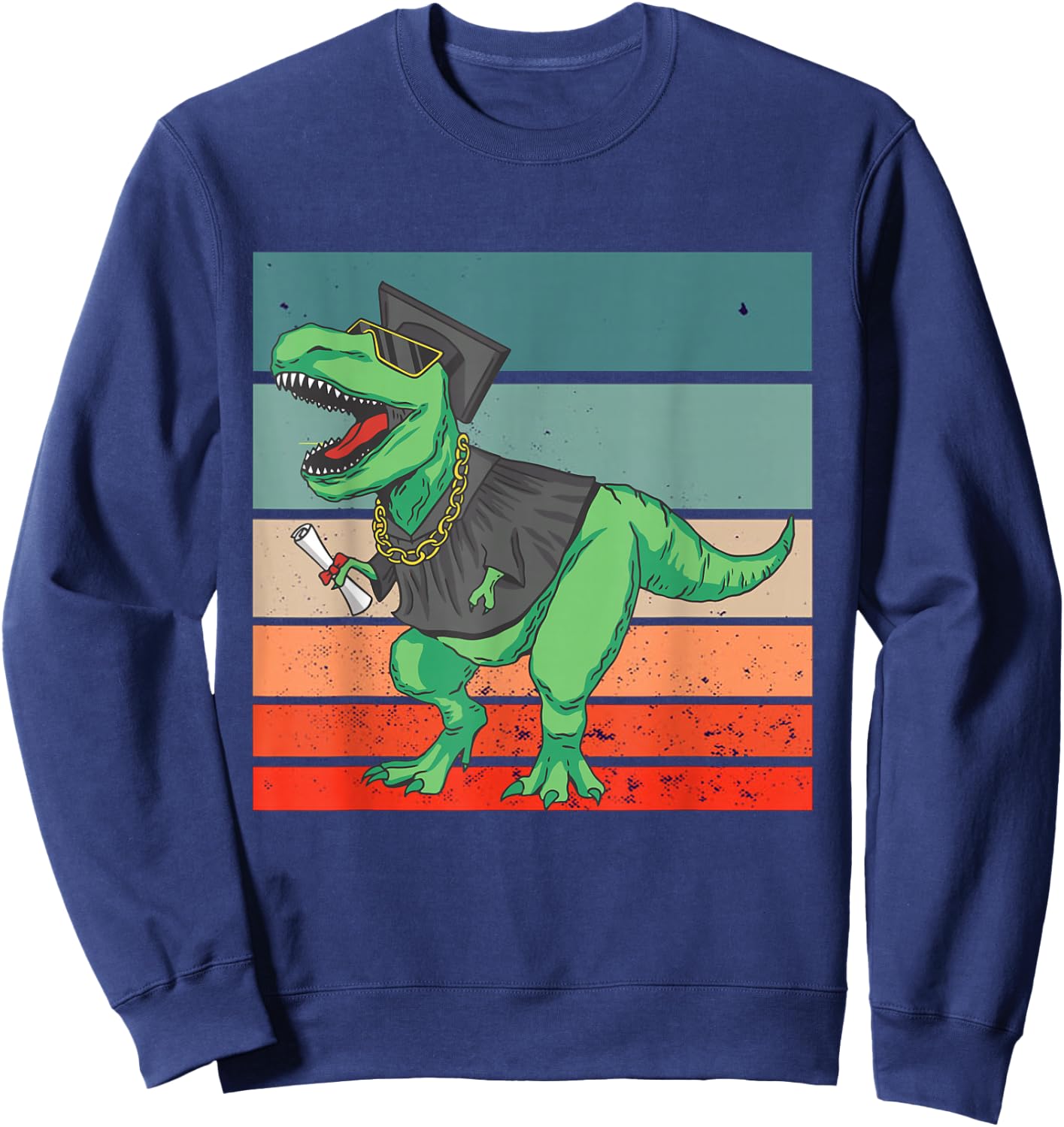 Dinosaur Graduation T-Rex perfect graduation Prehistoric Sweatshirt - Sweatshirt | Navy
