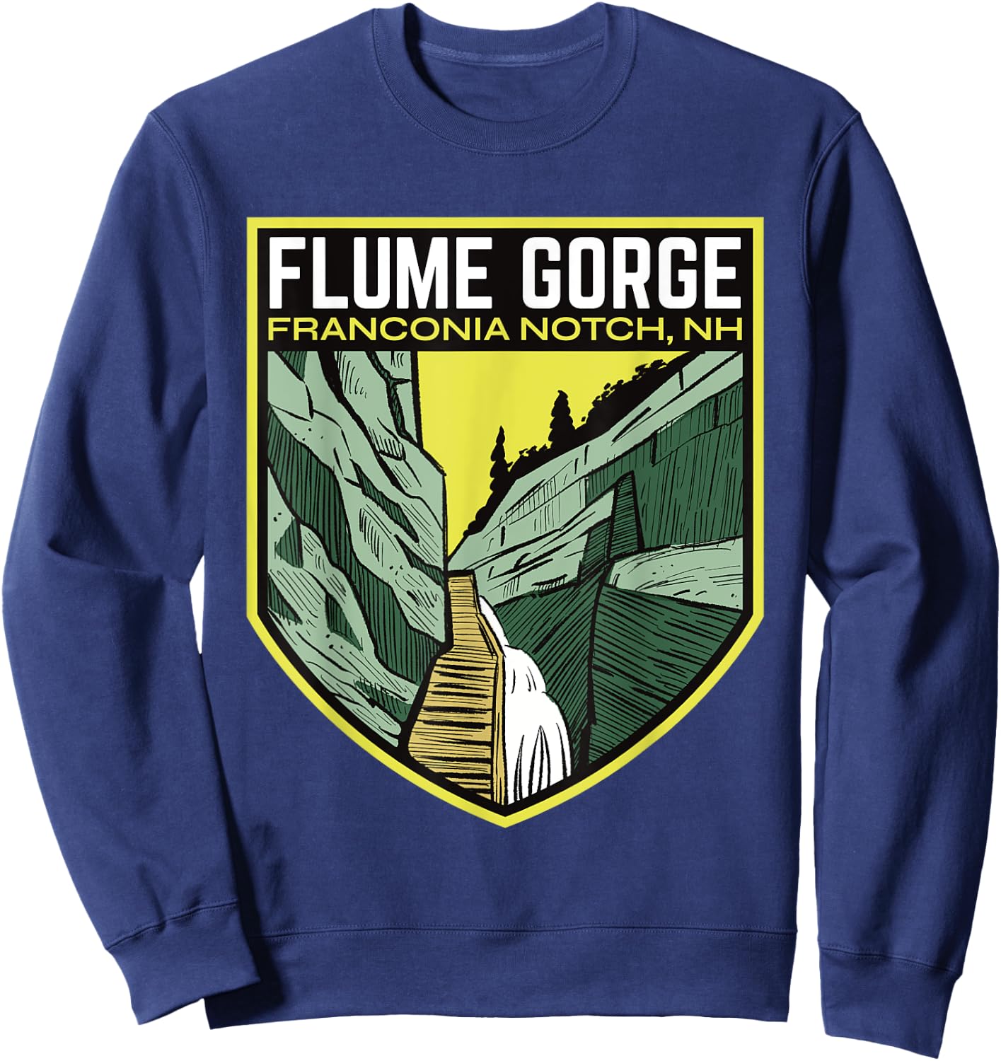 Flume Gorge New Hampshire Sweatshirt - Sweatshirt | Navy