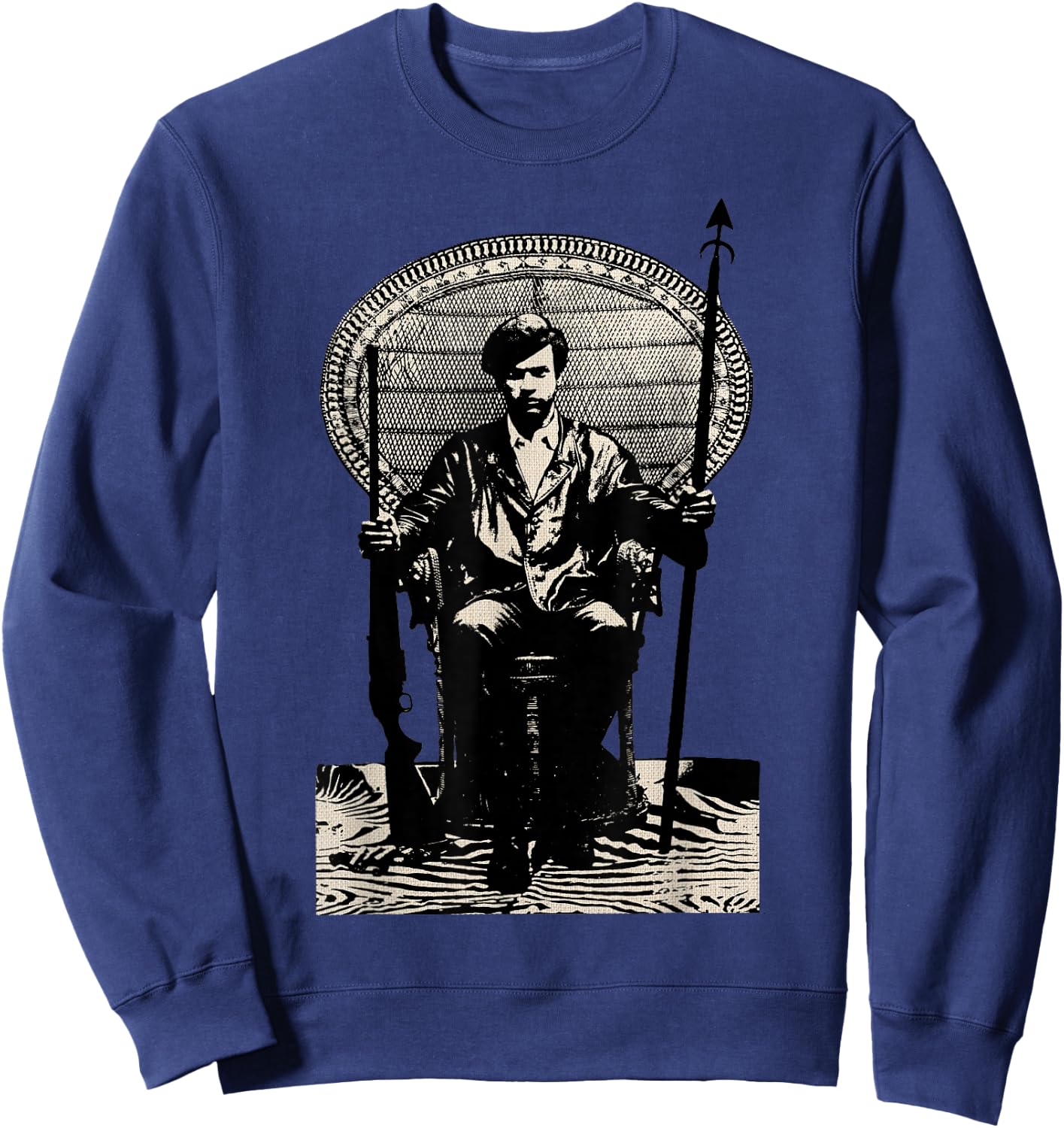 BPP Vintage Black History Self Defense Black Panthers Party Sweatshirt - Sweatshirt | Navy