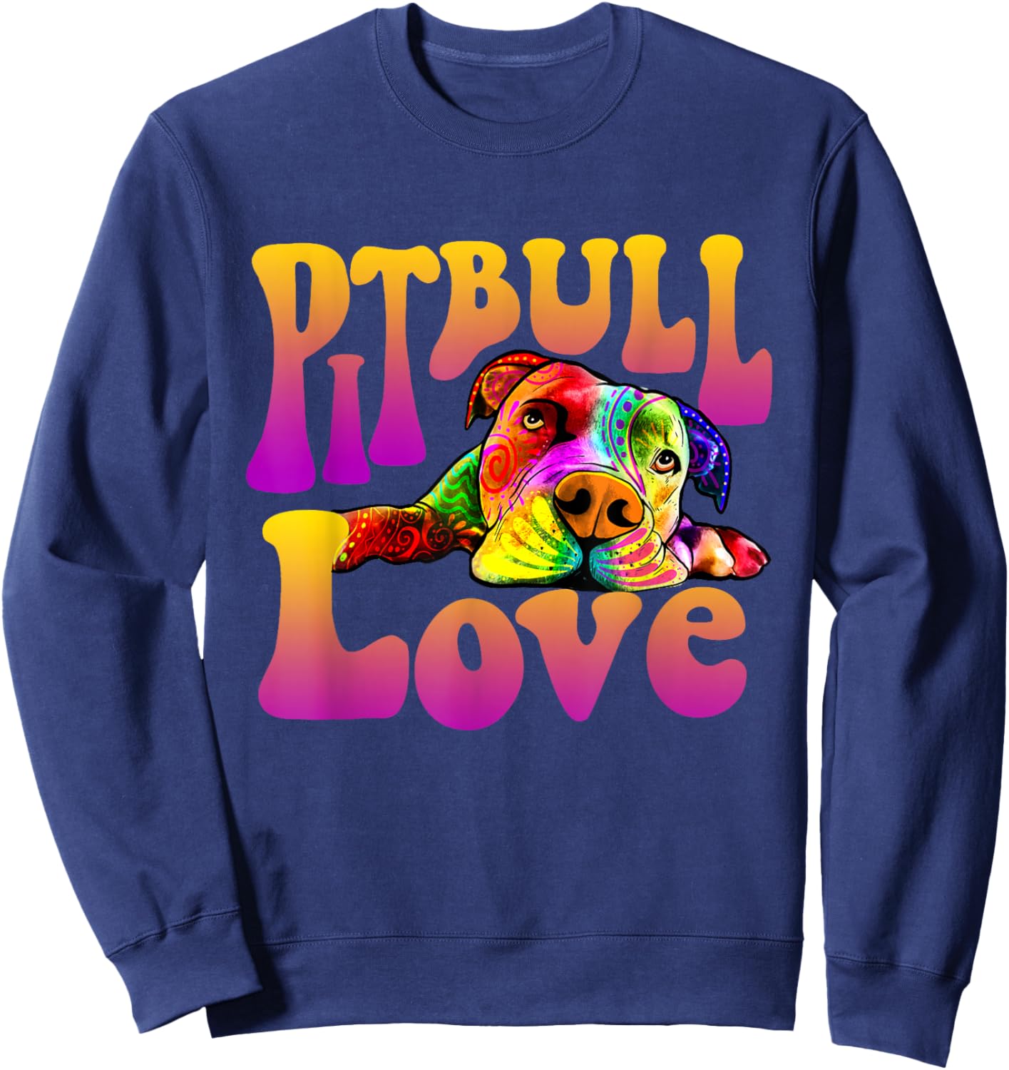 Pitbull Love - Dog Owner Canine Lover Pet Trainer Men Women Kids Sweatshirt - Sweatshirt | Navy