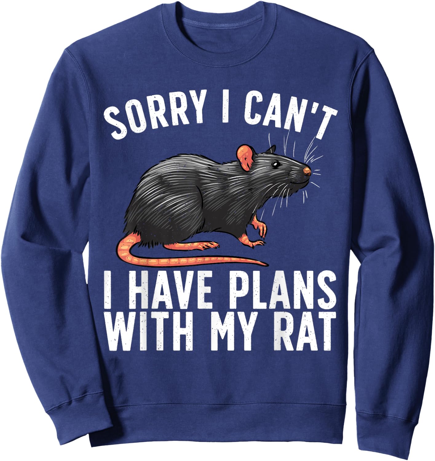 Funny Rat Lover Design Women Mouse Rat Animal Lovers Sweatshirt - Sweatshirt | Navy