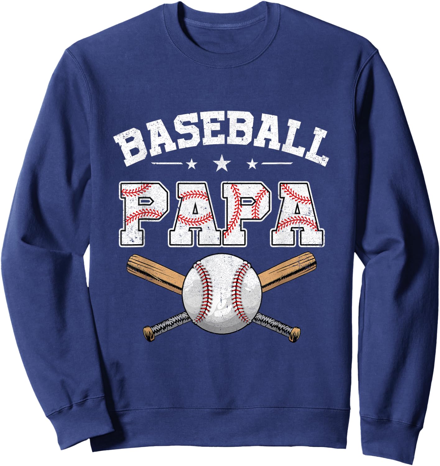 Baseball Papa For Fathers Day Baseball Lovers Sweatshirt - Sweatshirt | Navy