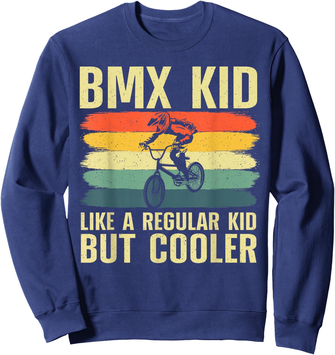 Cool BMX For Kids Boys Men BMX Racing Off Road Bike Riders Sweatshirt - Sweatshirt | Navy