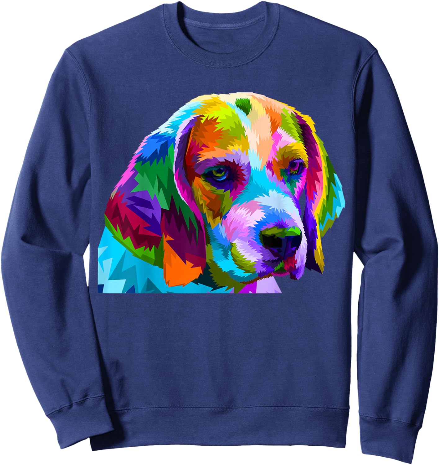 Beagle in Colorful Pop Art Design for Dog Owners Sweatshirt - Sweatshirt | Navy