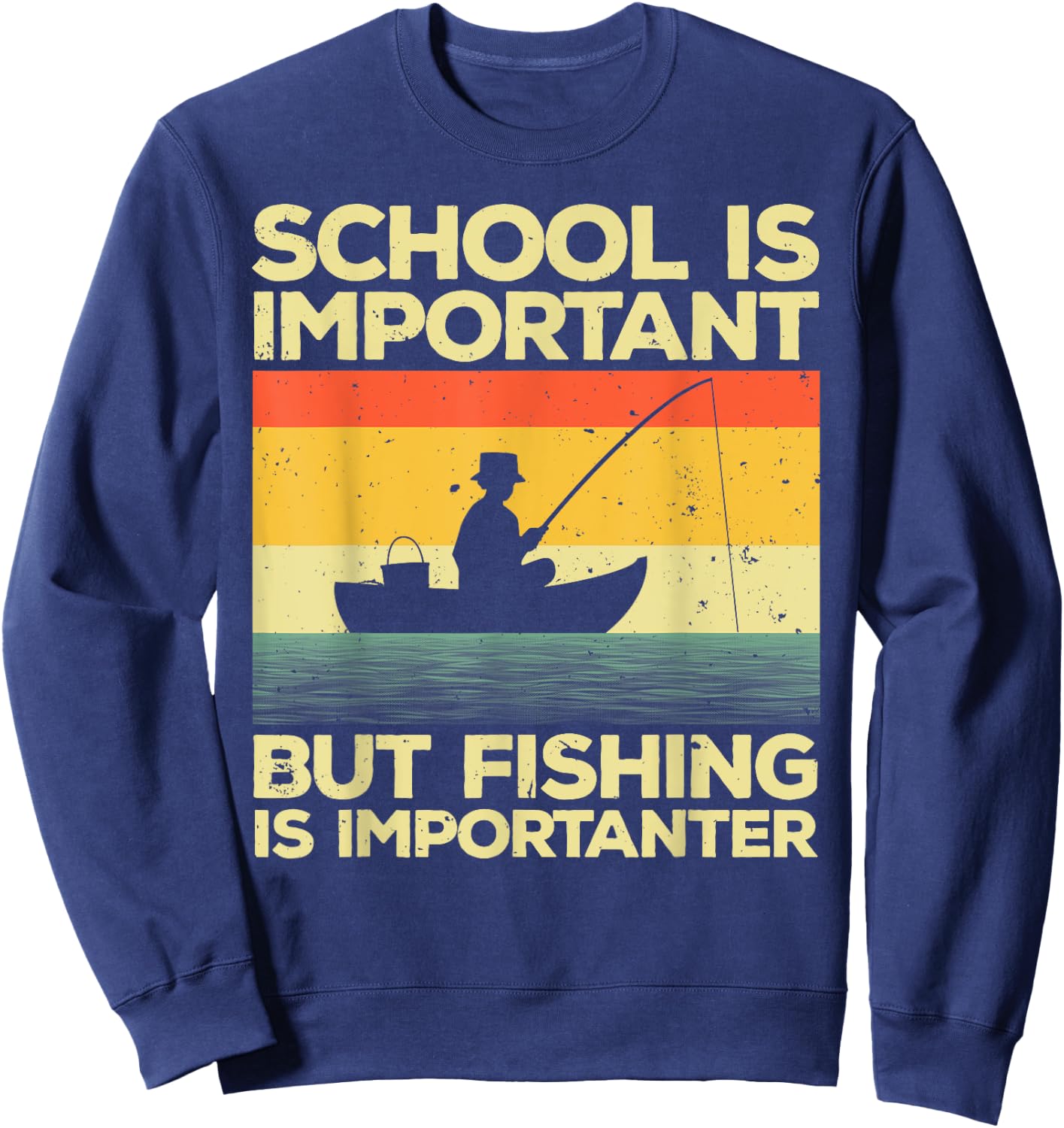 Cool Fishing Women Bass Fishing Fisherman Fish Trout Sweatshirt - Sweatshirt | Navy