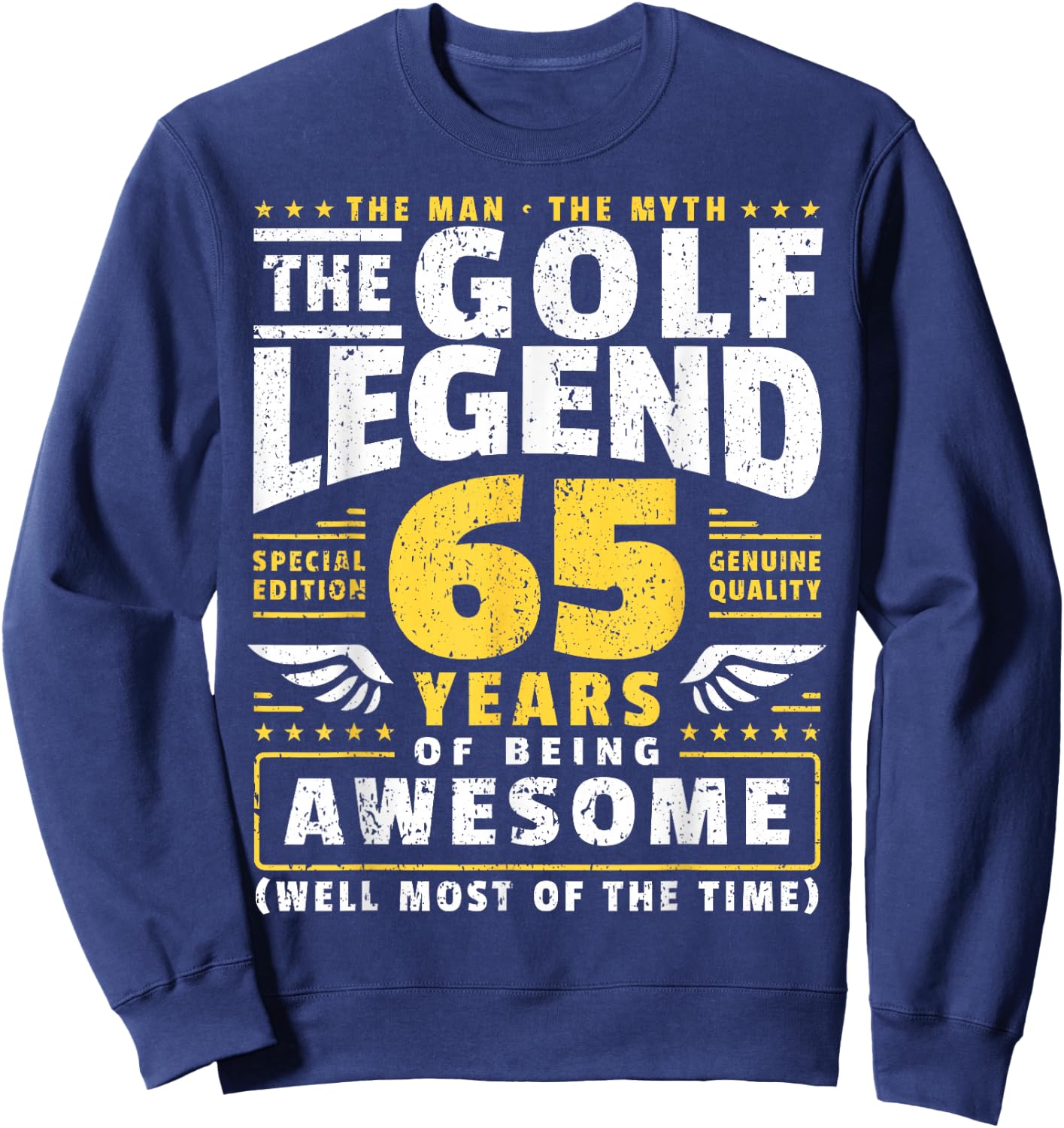 65th Birthday Golf Player 65 Years Old Golfer Sweatshirt - Sweatshirt | Navy
