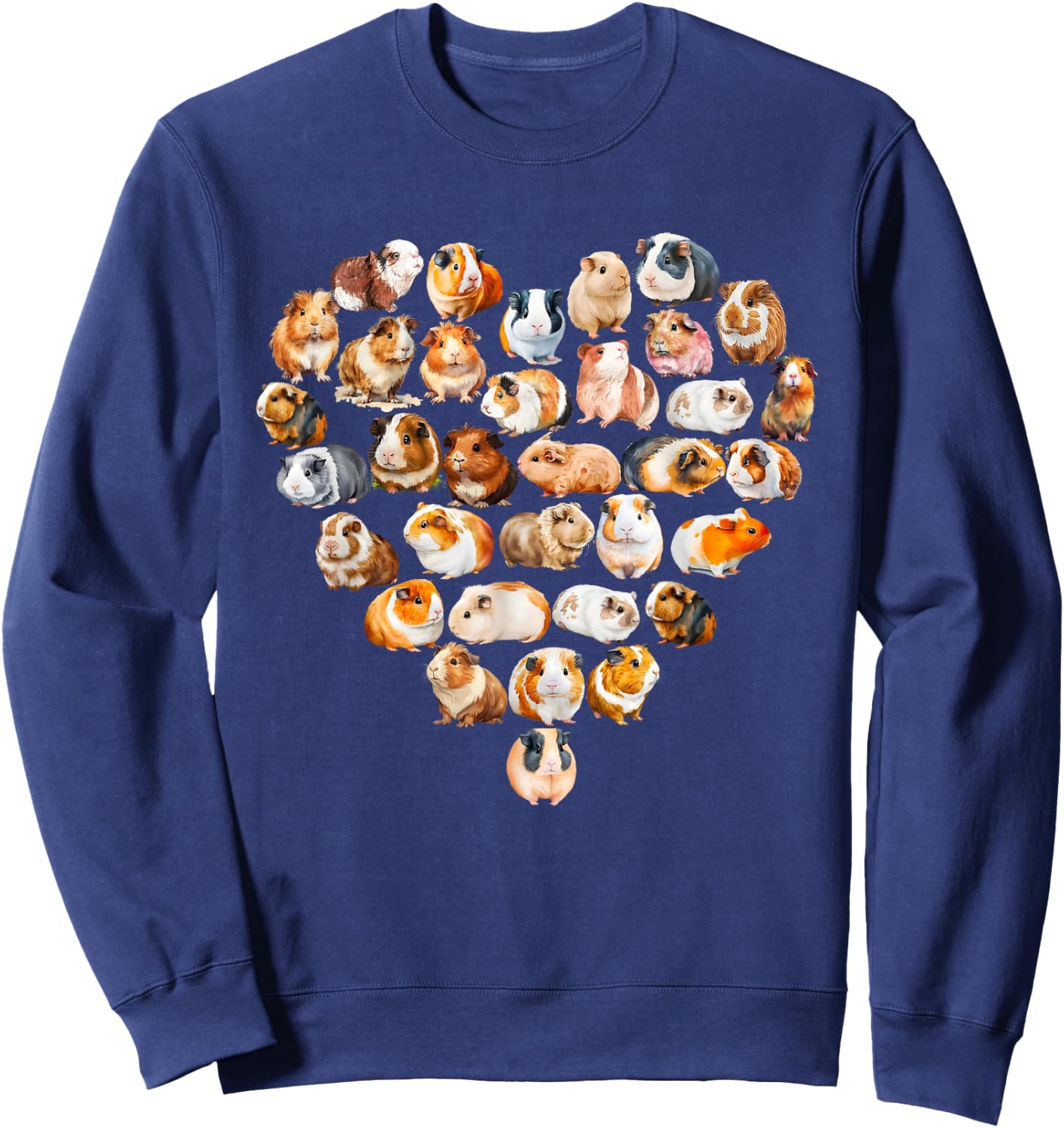 Guinea Pigs Love Heart of Kids Women Teen Girls Sweatshirt - Sweatshirt | Navy
