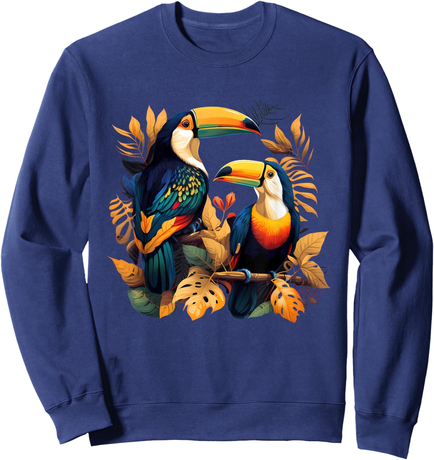 Toucan Birds Design Animal Jungle Lovers Men Women Kids Sweatshirt - Sweatshirt | Navy