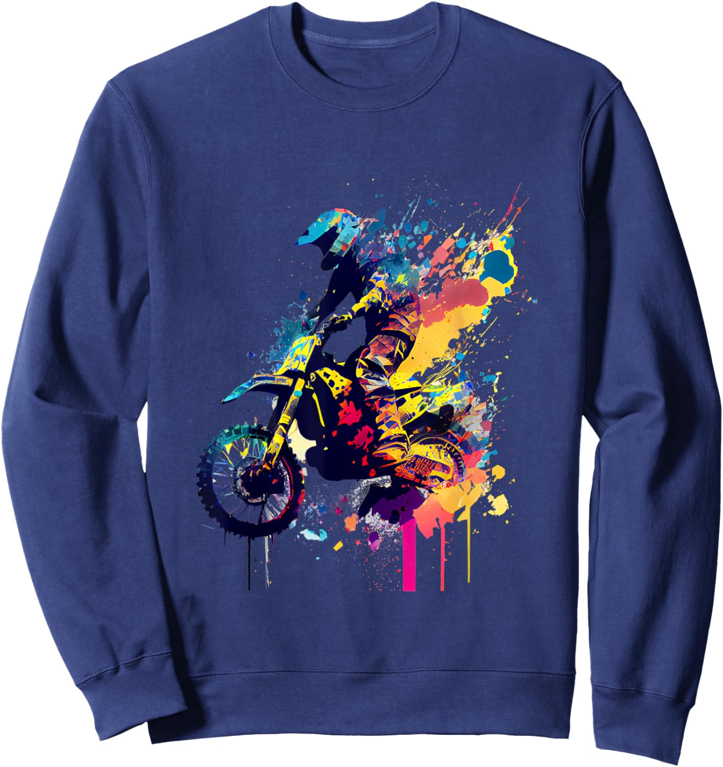 Motocross Enduro Supermoto Bike Dirt Biker Gift Sweatshirt - Sweatshirt | Navy