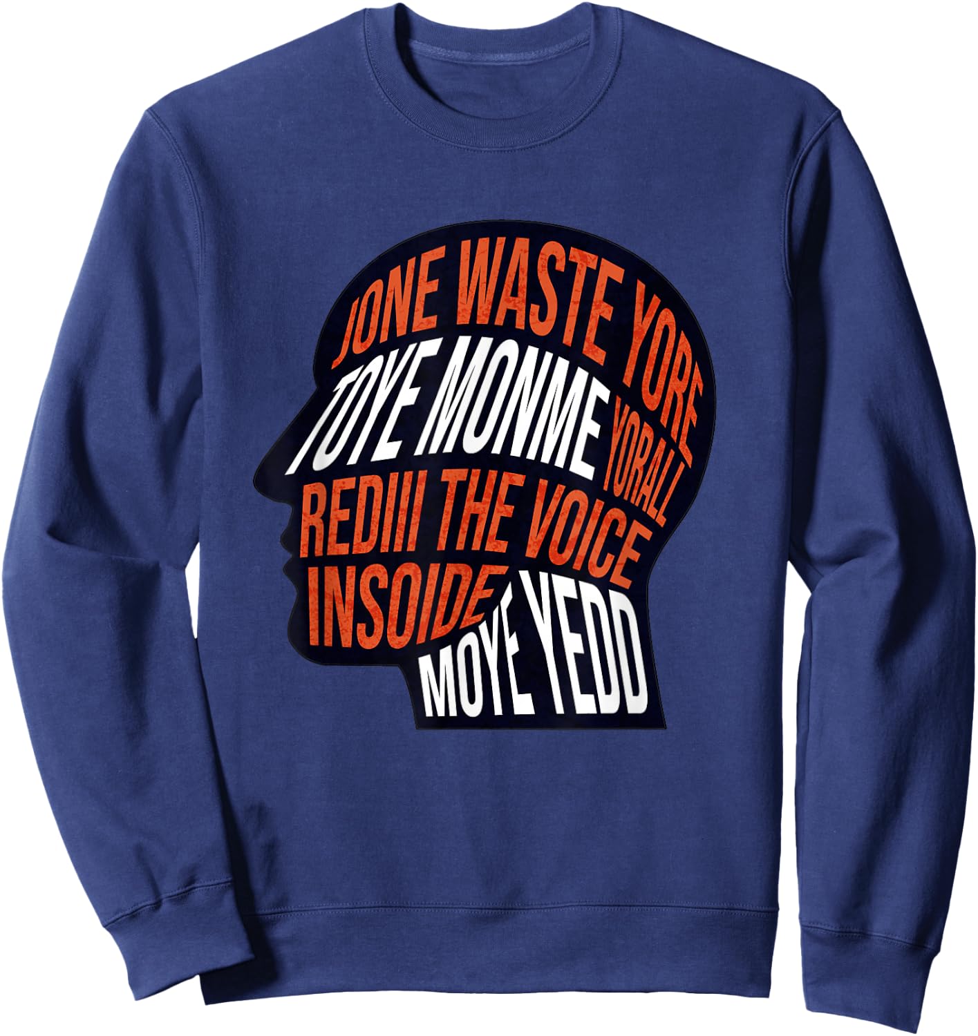 Don't Waste Your Time On Me Voice Inside My Head Graphic Sweatshirt - Sweatshirt | Navy