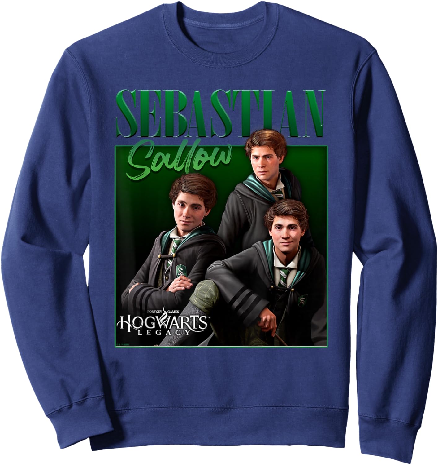 Harry Potter Hogwarts Legacy Sebastian Sallow collage Sweatshirt - Sweatshirt | Navy