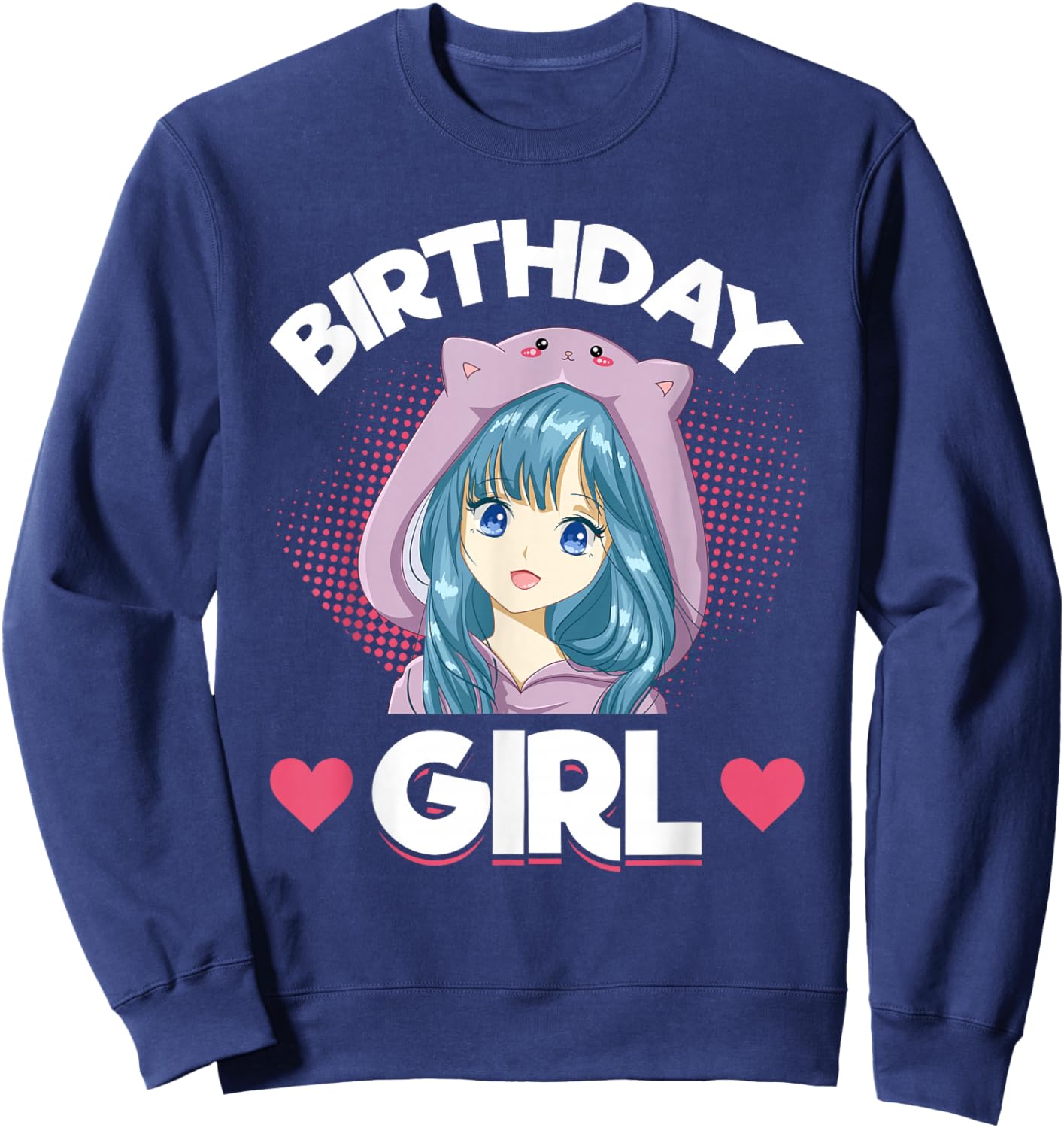 Anime Manga Birthday Girl Birthday Sweatshirt - Sweatshirt | Navy